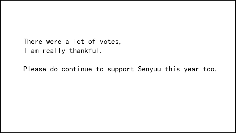 Senyuu. - Vol.2 Chapter 57.5: Senyuu Second Popularity Poll