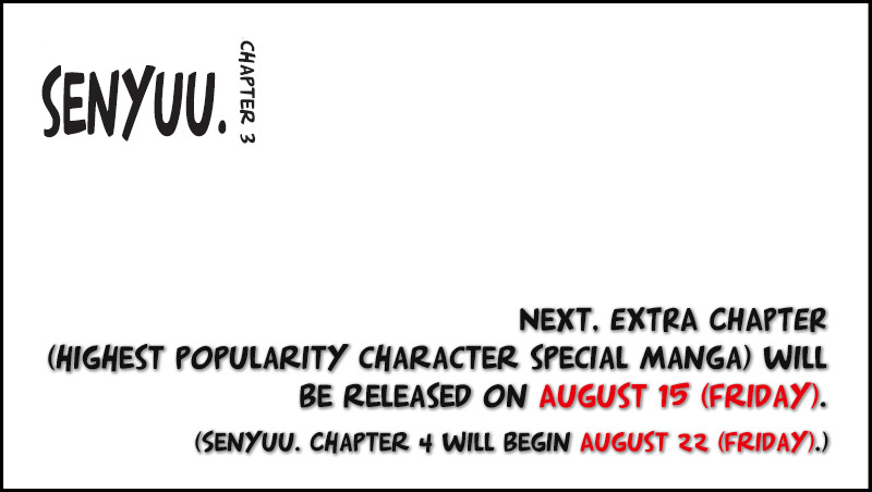 Senyuu. - Vol.3 Chapter 53.1: Third Popularity Poll Results Announcement