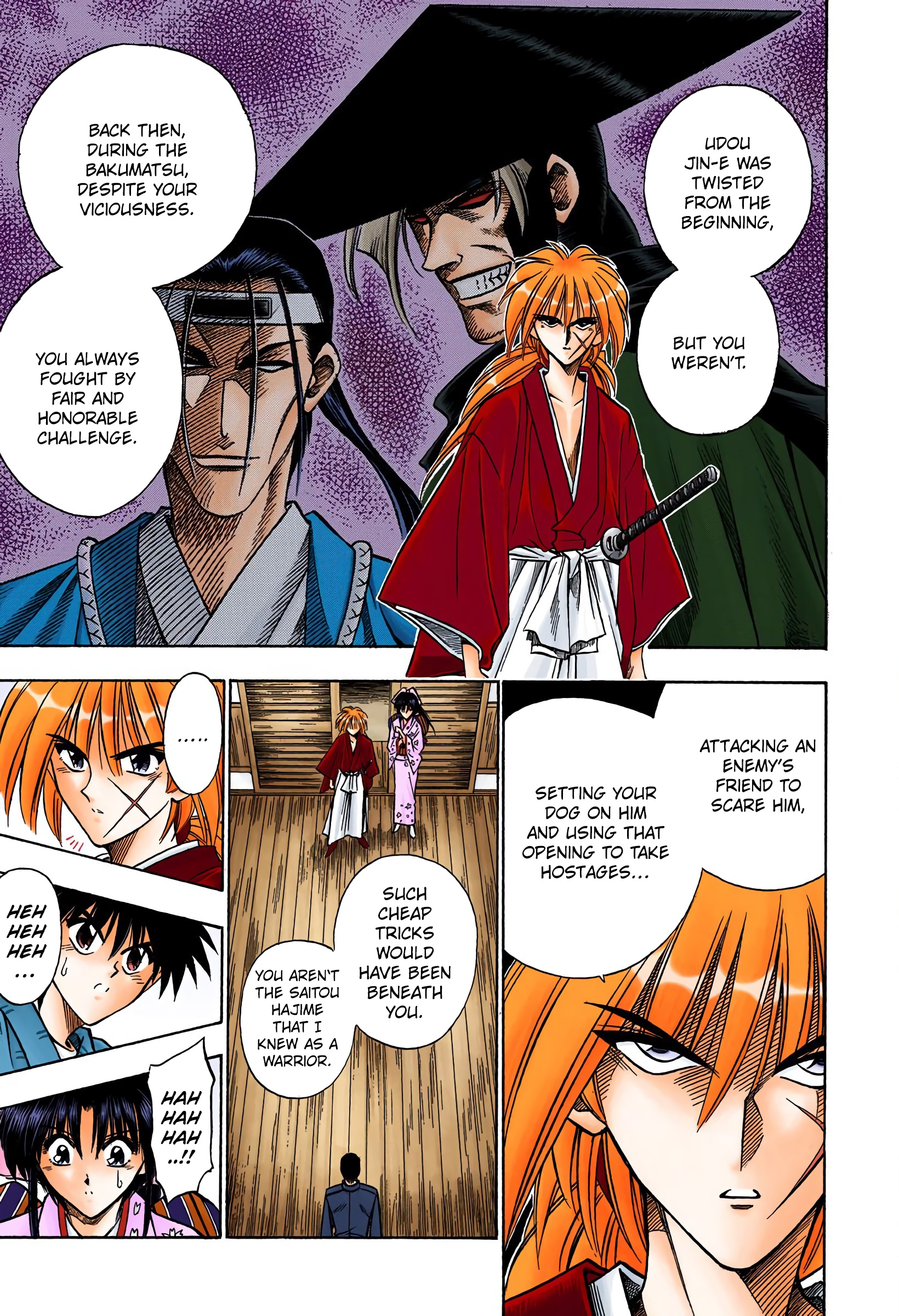 Rurouni Kenshin: Meiji Kenkaku Romantan - Digital Colored Comics - Vol.7 Chapter 52: The Wolf Bares Its Fangs