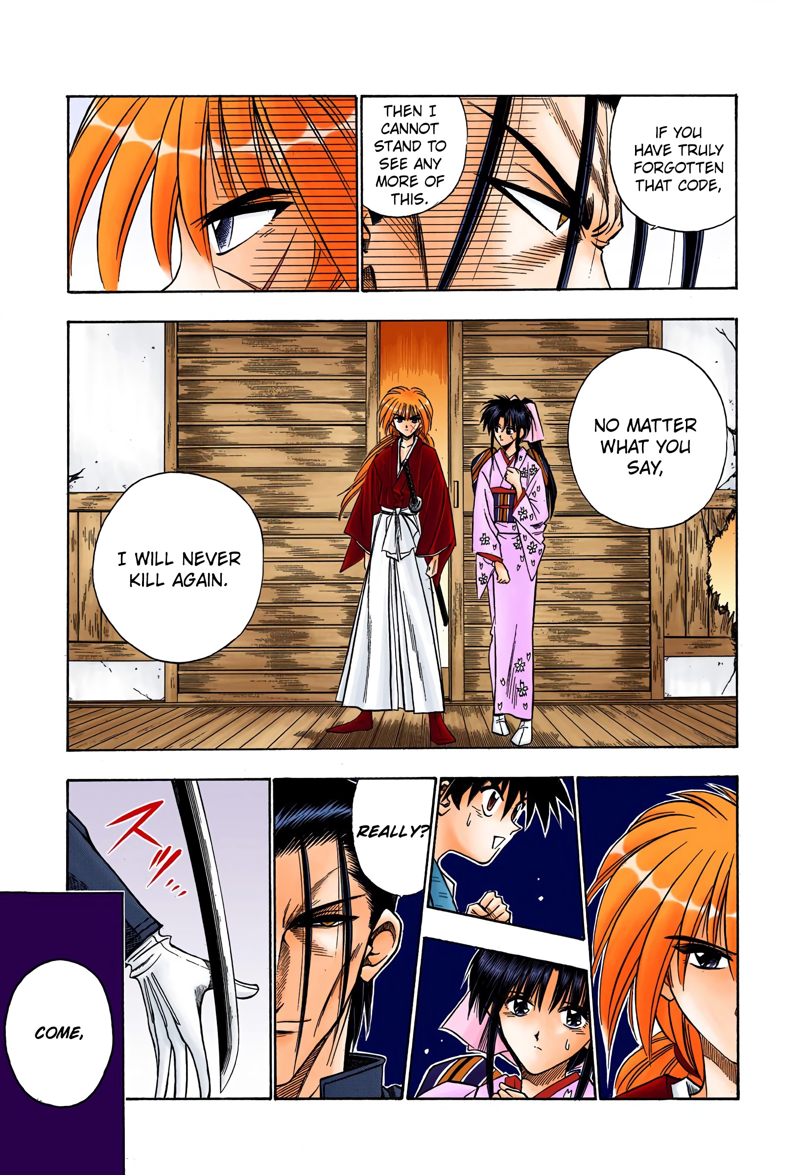 Rurouni Kenshin: Meiji Kenkaku Romantan - Digital Colored Comics - Vol.7 Chapter 52: The Wolf Bares Its Fangs