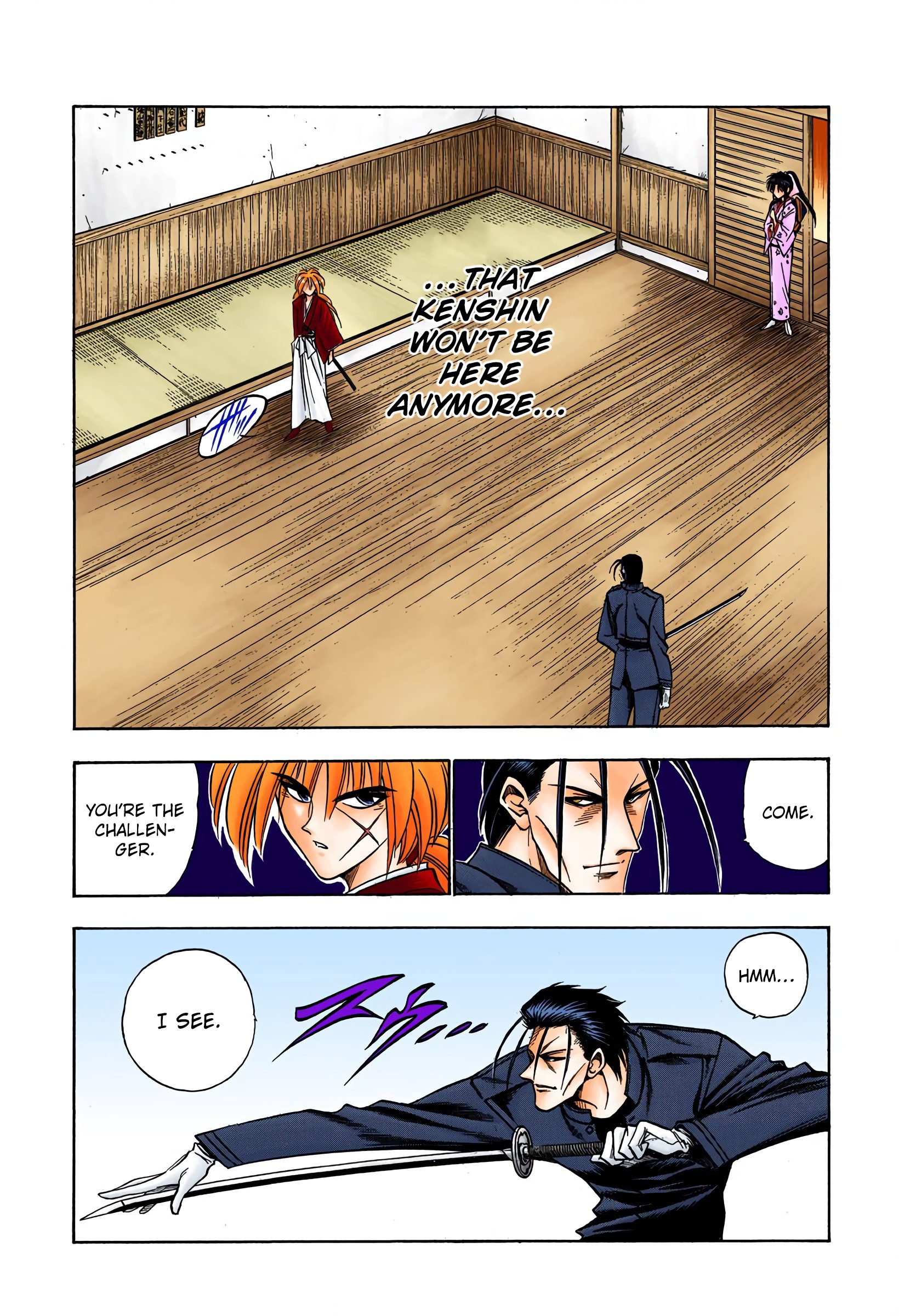 Rurouni Kenshin: Meiji Kenkaku Romantan - Digital Colored Comics - Vol.7 Chapter 52: The Wolf Bares Its Fangs