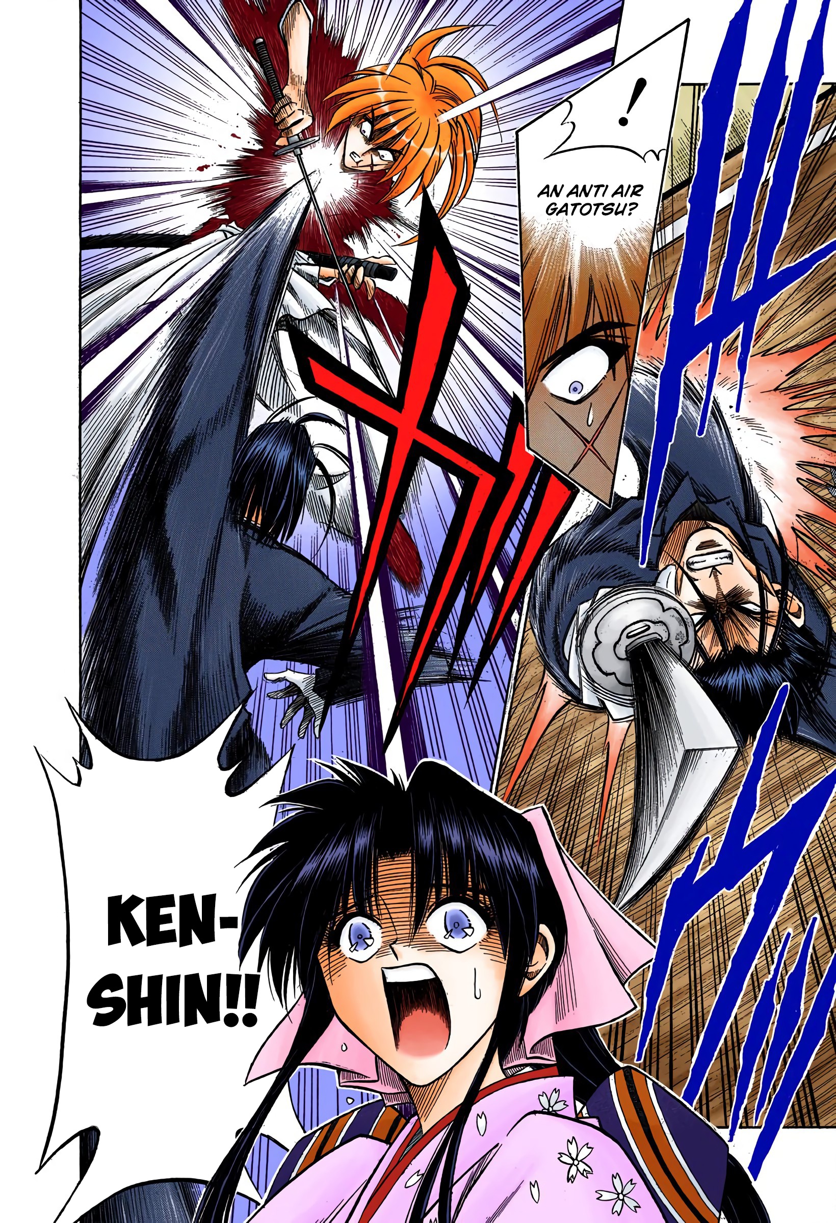 Rurouni Kenshin: Meiji Kenkaku Romantan - Digital Colored Comics - Vol.7 Chapter 52: The Wolf Bares Its Fangs