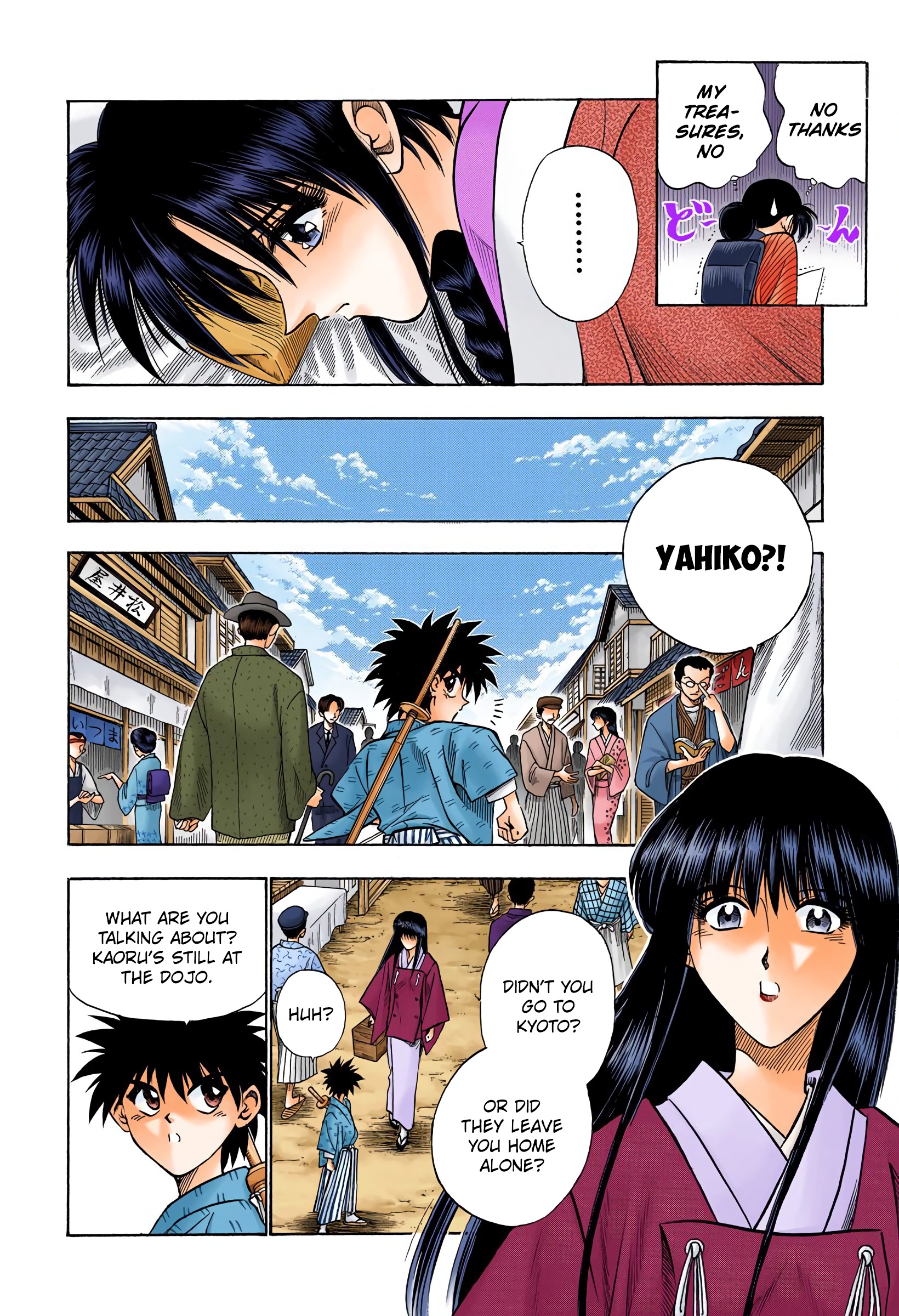 Rurouni Kenshin: Meiji Kenkaku Romantan - Digital Colored Comics - Vol.8 Chapter 60: Megumi's Fellings, Kaoru's Feelings