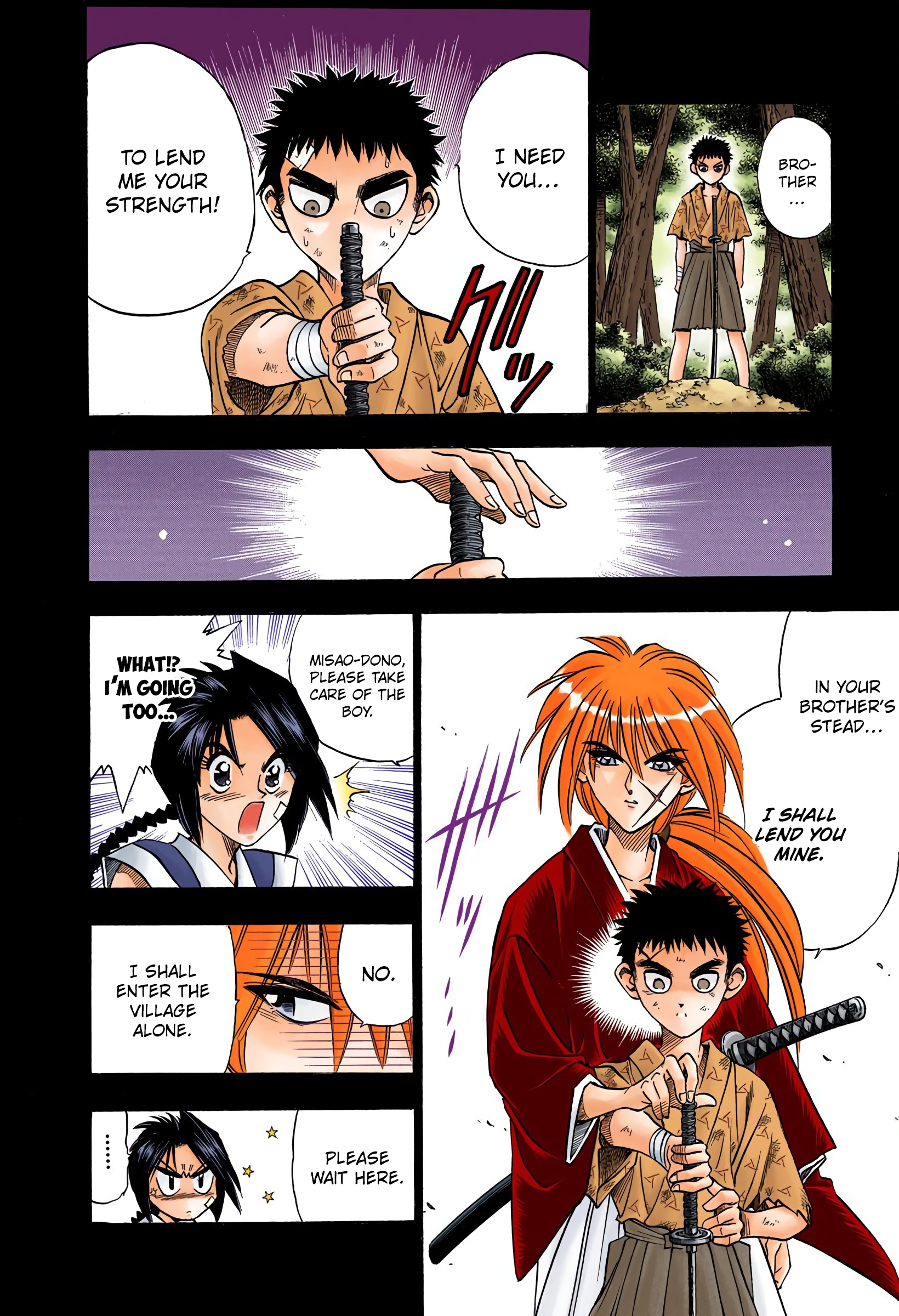 Rurouni Kenshin: Meiji Kenkaku Romantan - Digital Colored Comics - Vol.8 Chapter 66: An Abandoned Village