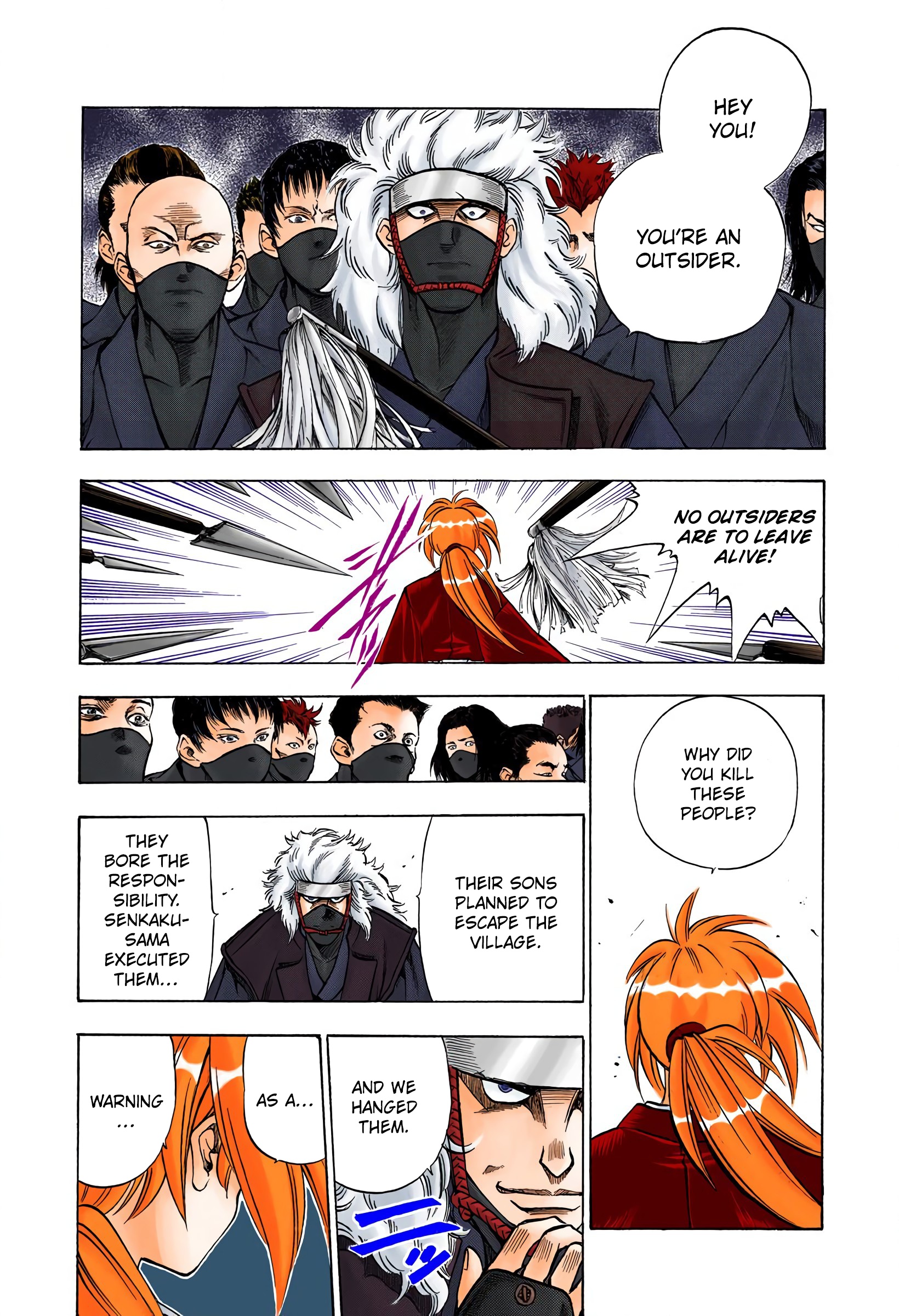 Rurouni Kenshin: Meiji Kenkaku Romantan - Digital Colored Comics - Vol.8 Chapter 66: An Abandoned Village