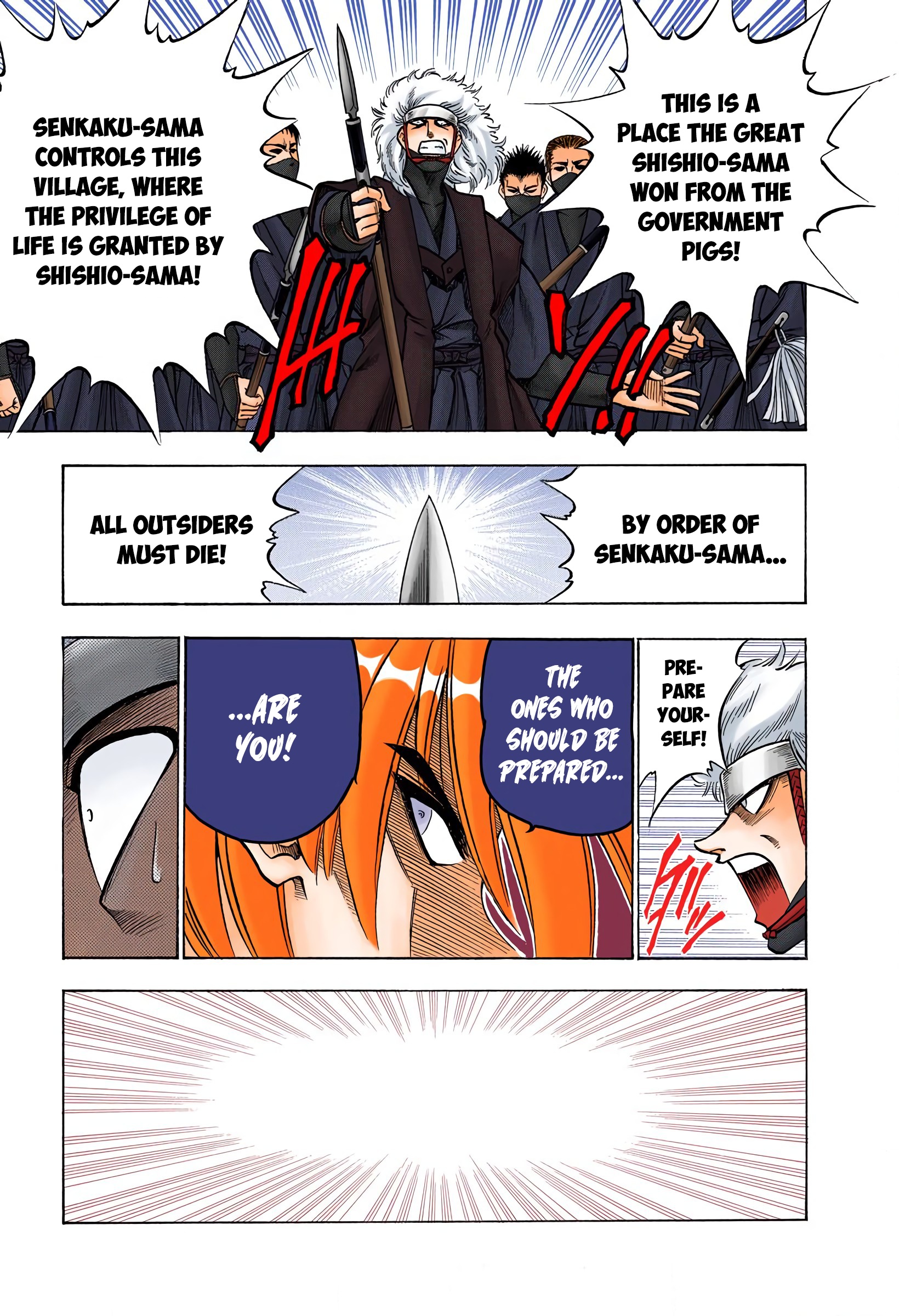 Rurouni Kenshin: Meiji Kenkaku Romantan - Digital Colored Comics - Vol.8 Chapter 66: An Abandoned Village