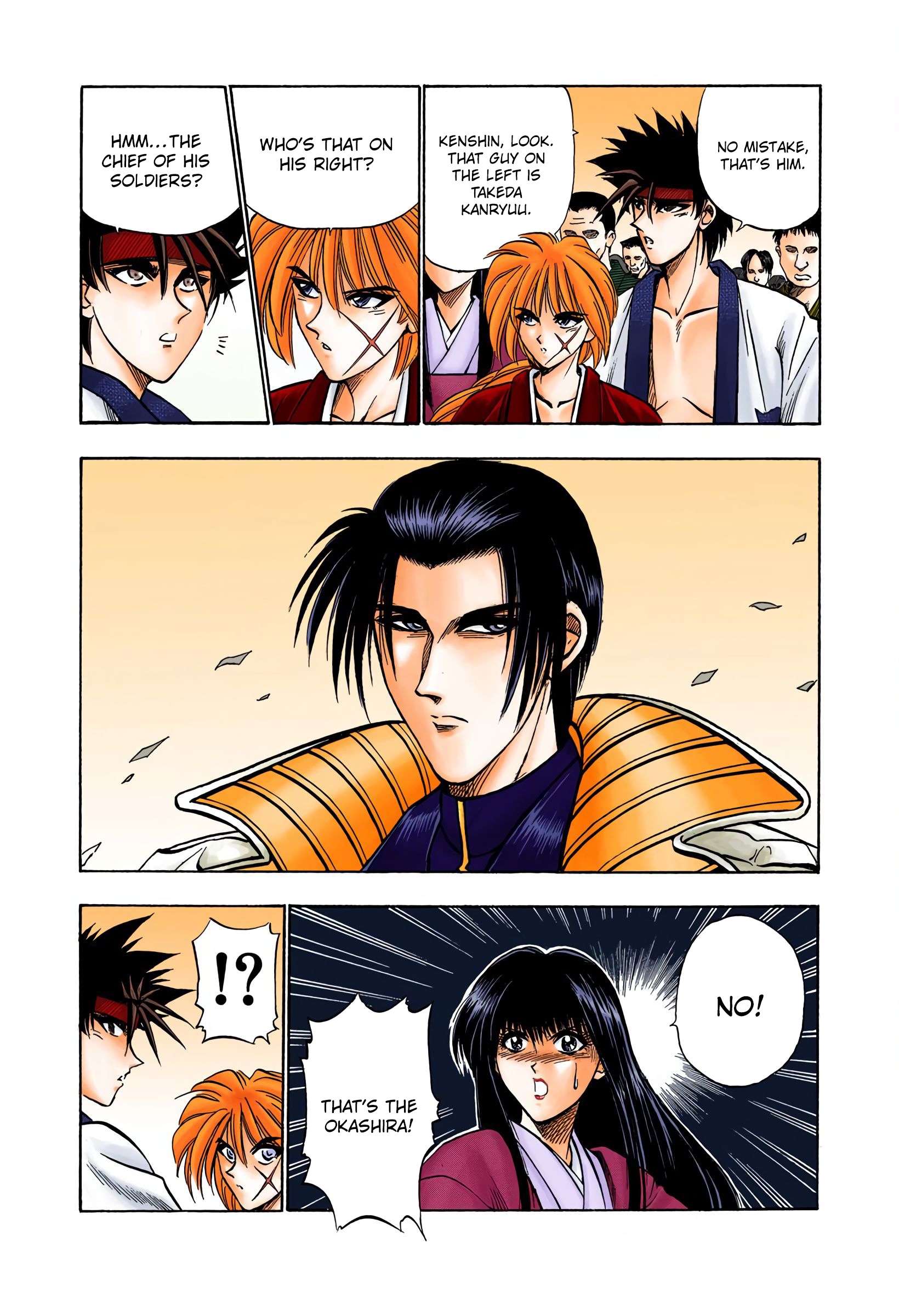 Rurouni Kenshin: Meiji Kenkaku Romantan - Digital Colored Comics - Vol.3 Chapter 16: Megumi, Kanryuu, And