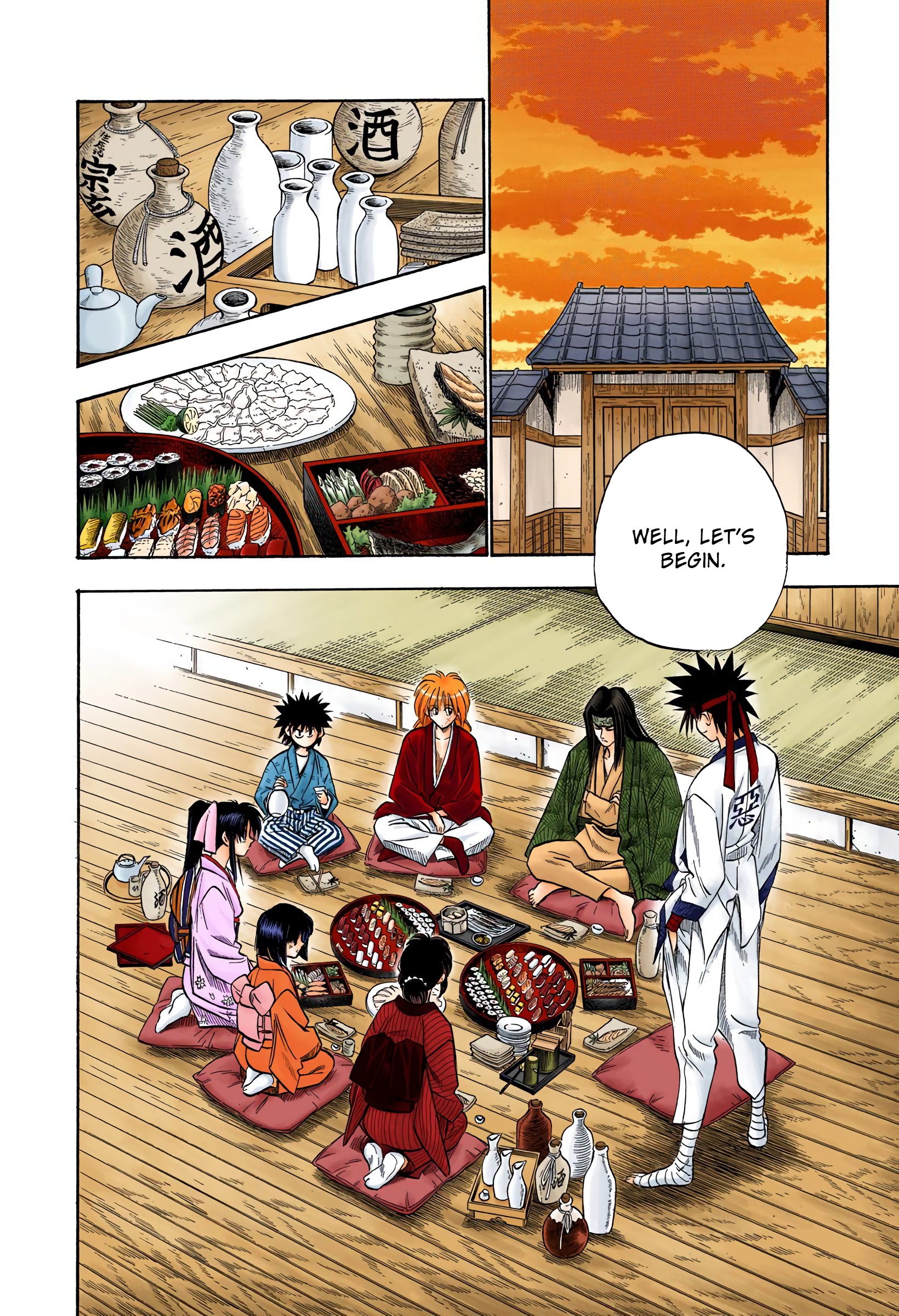 Rurouni Kenshin: Meiji Kenkaku Romantan - Digital Colored Comics - Vol.6 Chapter 46: Extra Story Sanosuke And Nishiki-E (The Middle)