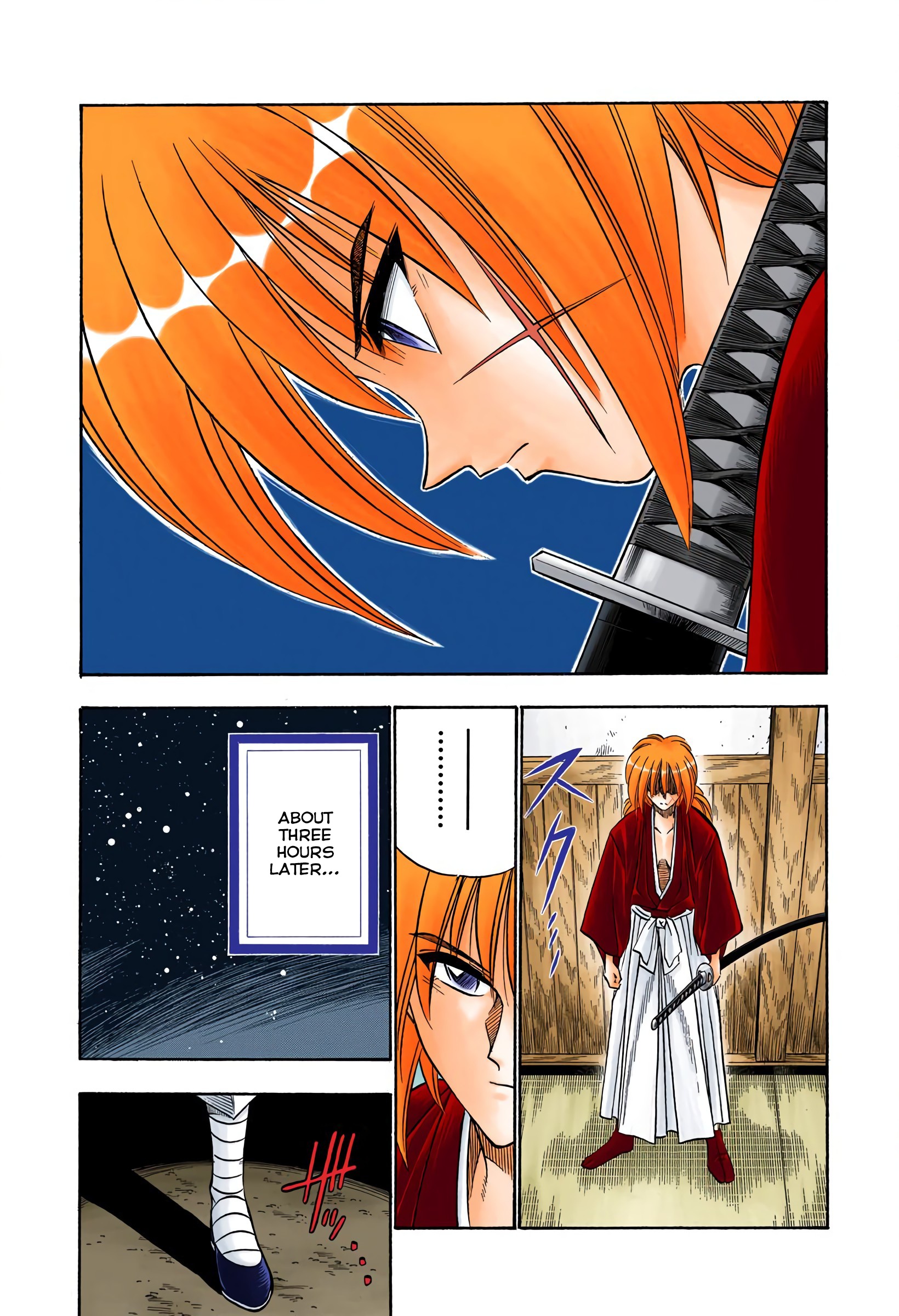 Rurouni Kenshin: Meiji Kenkaku Romantan - Digital Colored Comics - Vol.6 Chapter 46: Extra Story Sanosuke And Nishiki-E (The Middle)