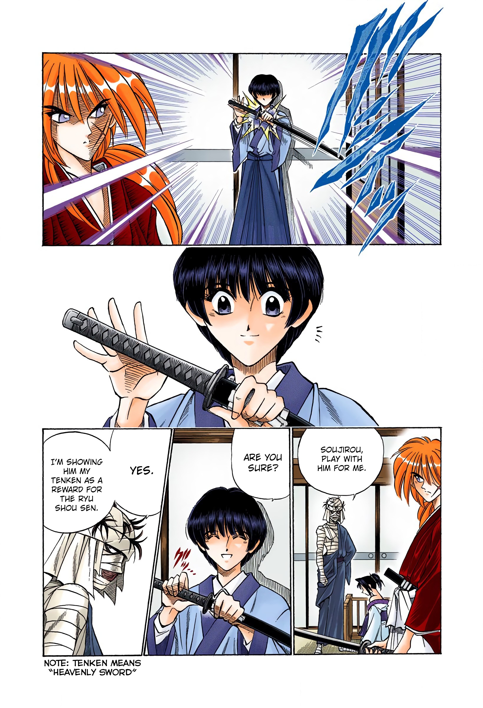 Rurouni Kenshin: Meiji Kenkaku Romantan - Digital Colored Comics - Vol.9 Chapter 70: Soujirou The Prodigy