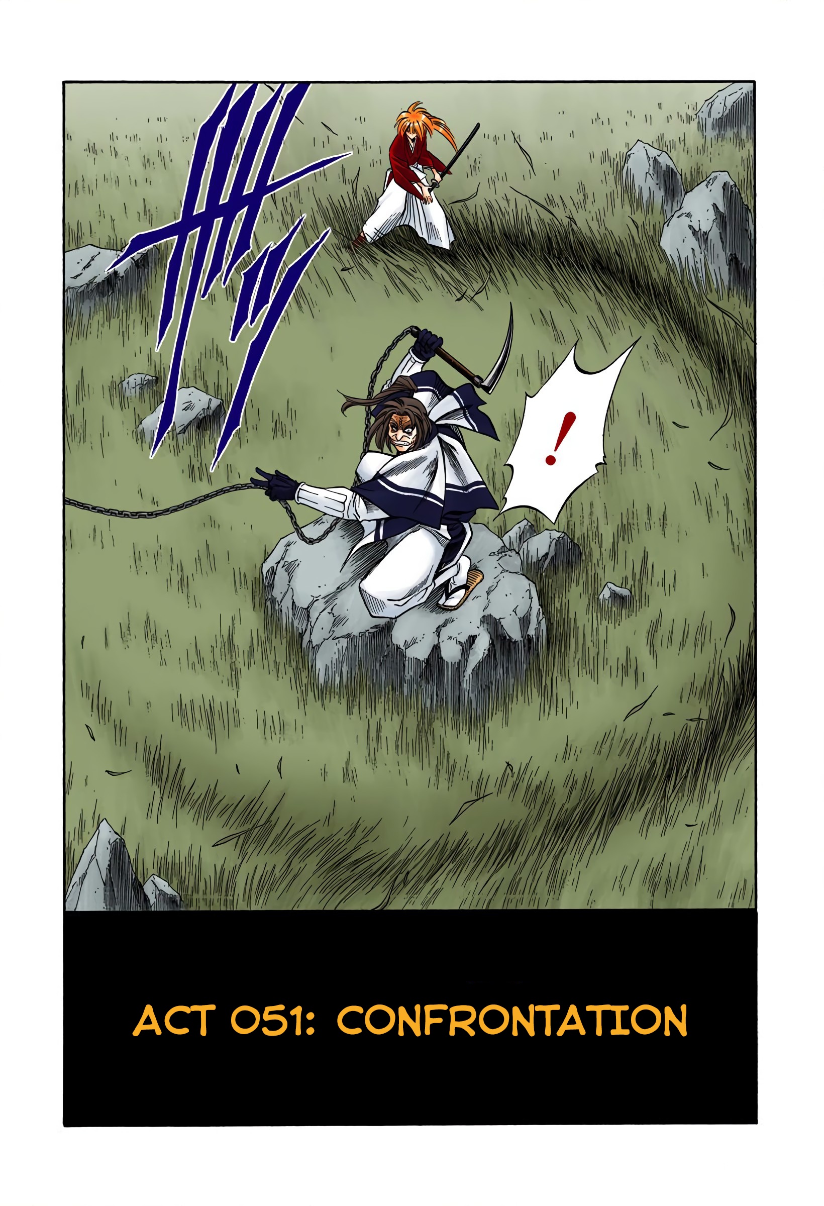 Rurouni Kenshin: Meiji Kenkaku Romantan - Digital Colored Comics - Vol.7 Chapter 51: Confrontation