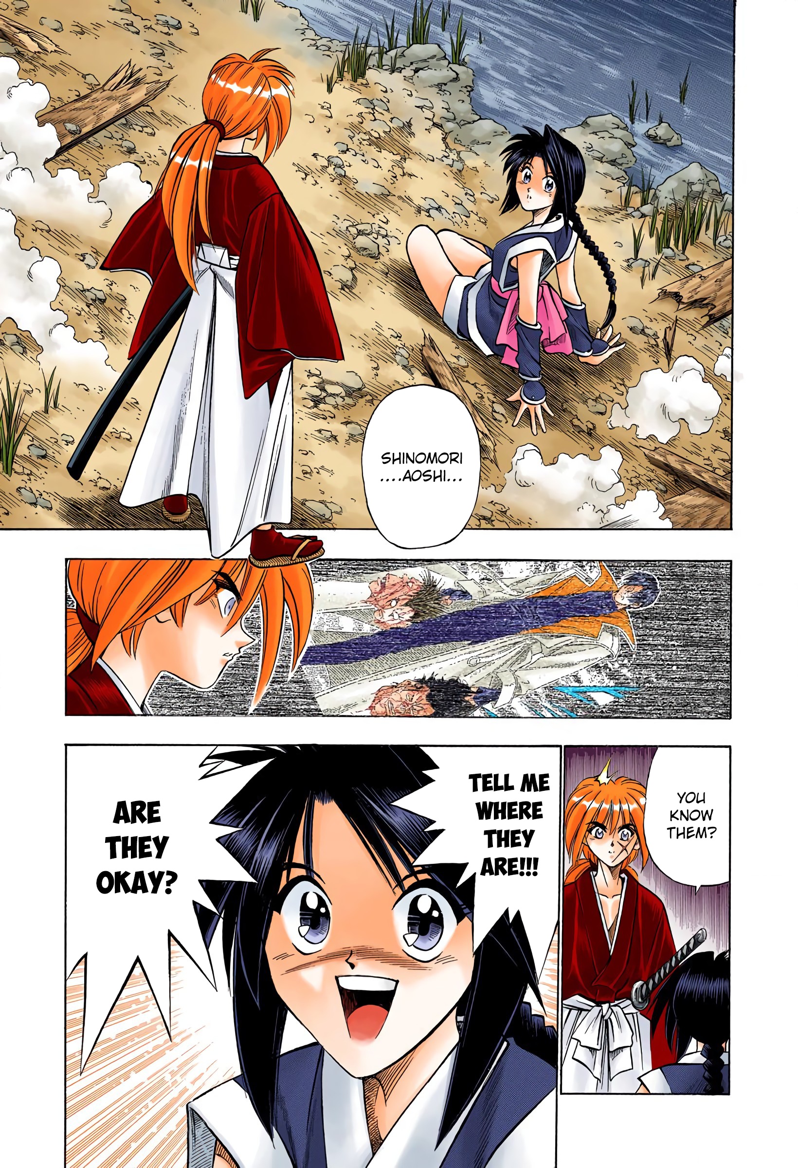 Rurouni Kenshin: Meiji Kenkaku Romantan - Digital Colored Comics - Vol.8 Chapter 64: Playing Tag