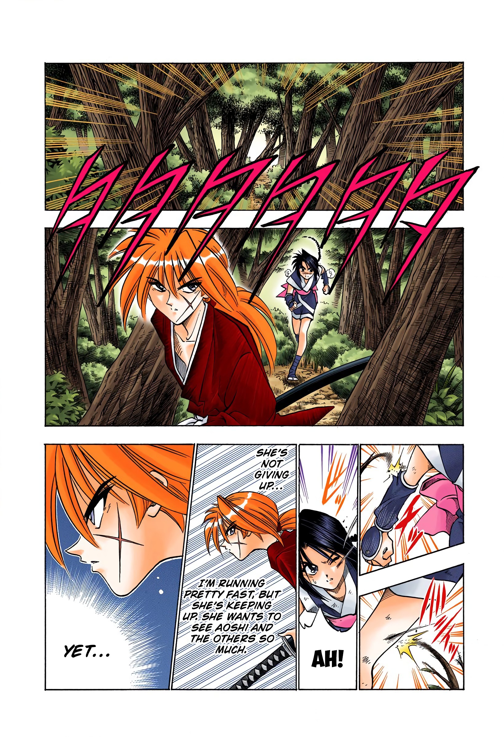 Rurouni Kenshin: Meiji Kenkaku Romantan - Digital Colored Comics - Vol.8 Chapter 64: Playing Tag