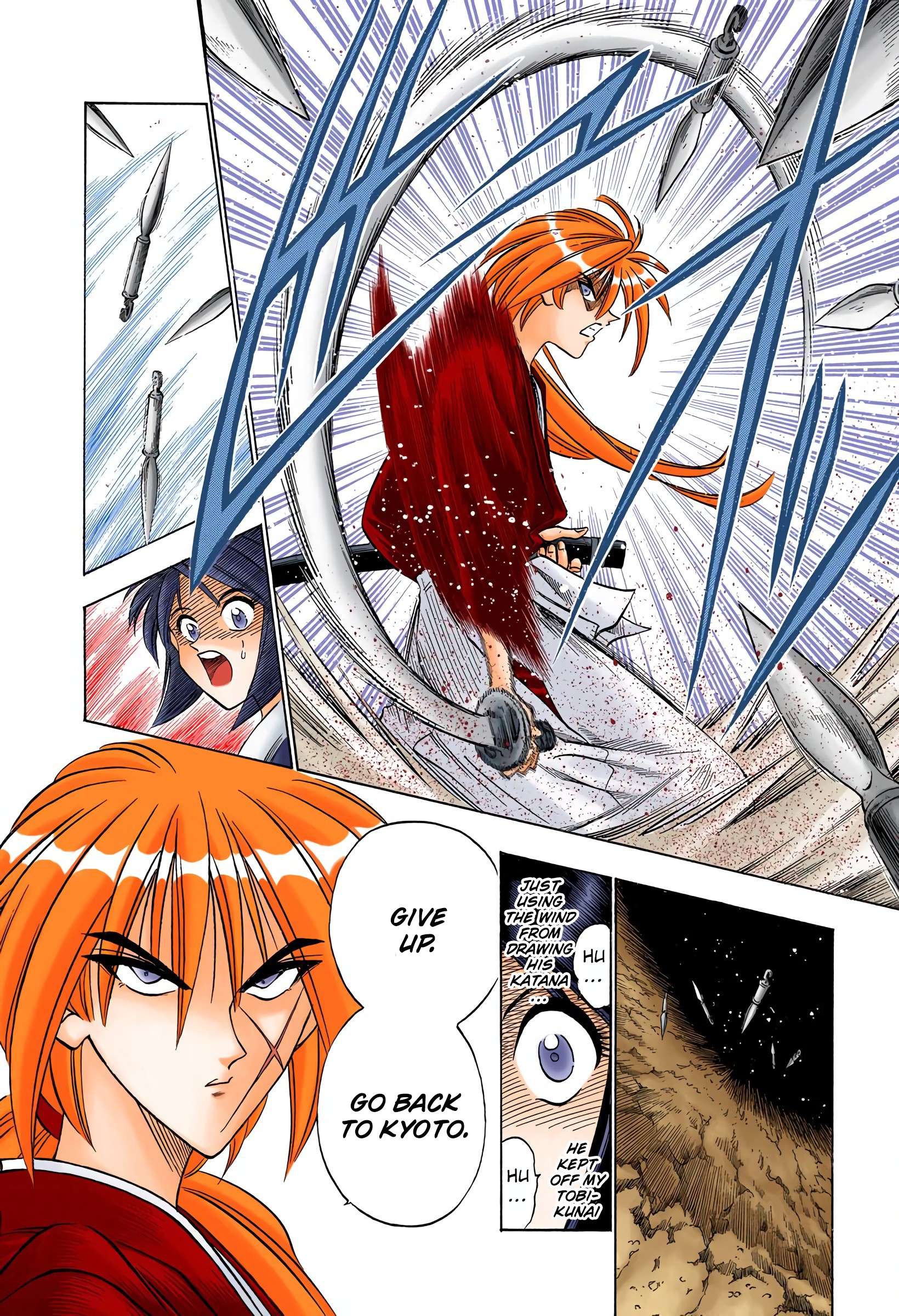 Rurouni Kenshin: Meiji Kenkaku Romantan - Digital Colored Comics - Vol.8 Chapter 64: Playing Tag