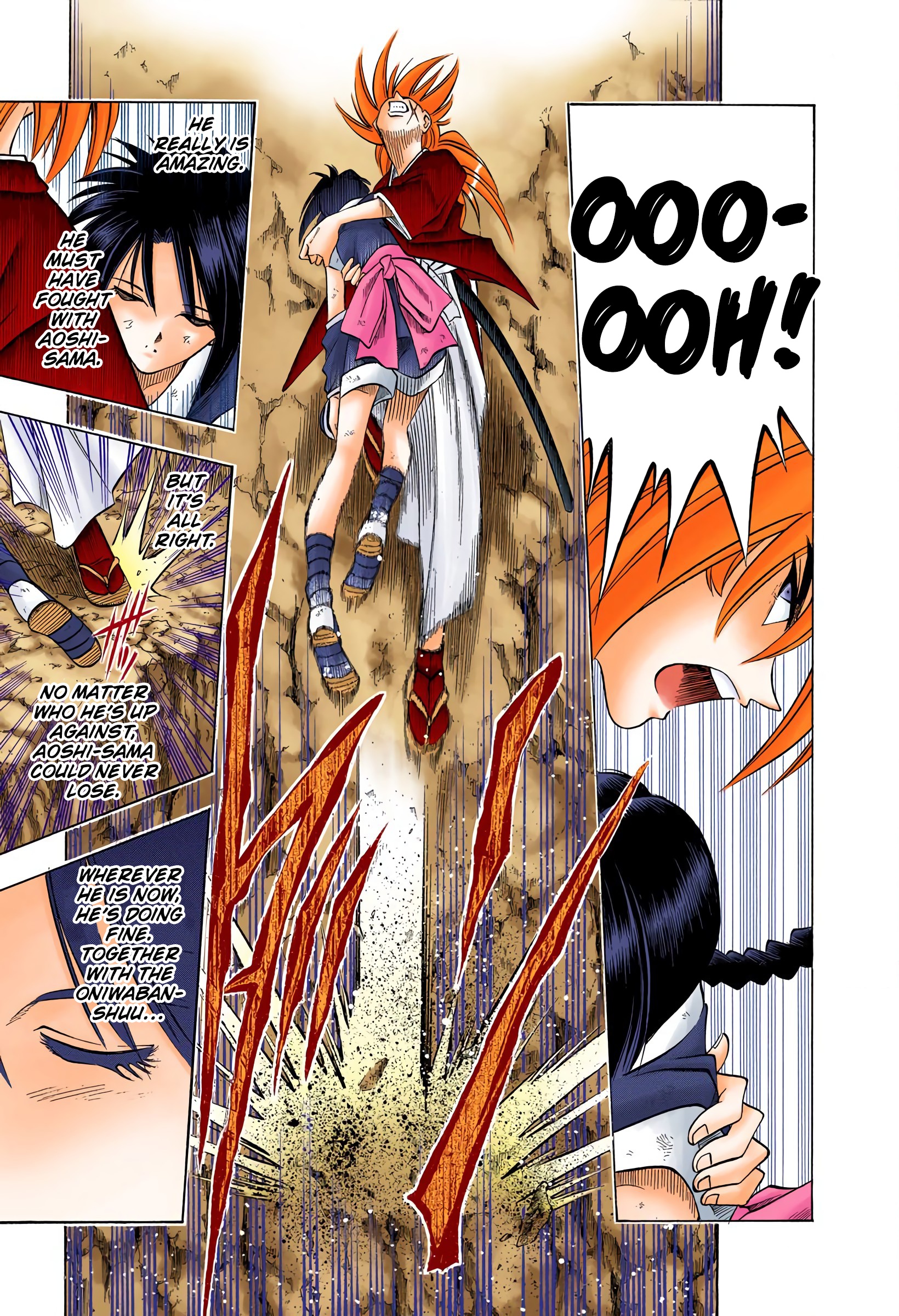 Rurouni Kenshin: Meiji Kenkaku Romantan - Digital Colored Comics - Vol.8 Chapter 64: Playing Tag