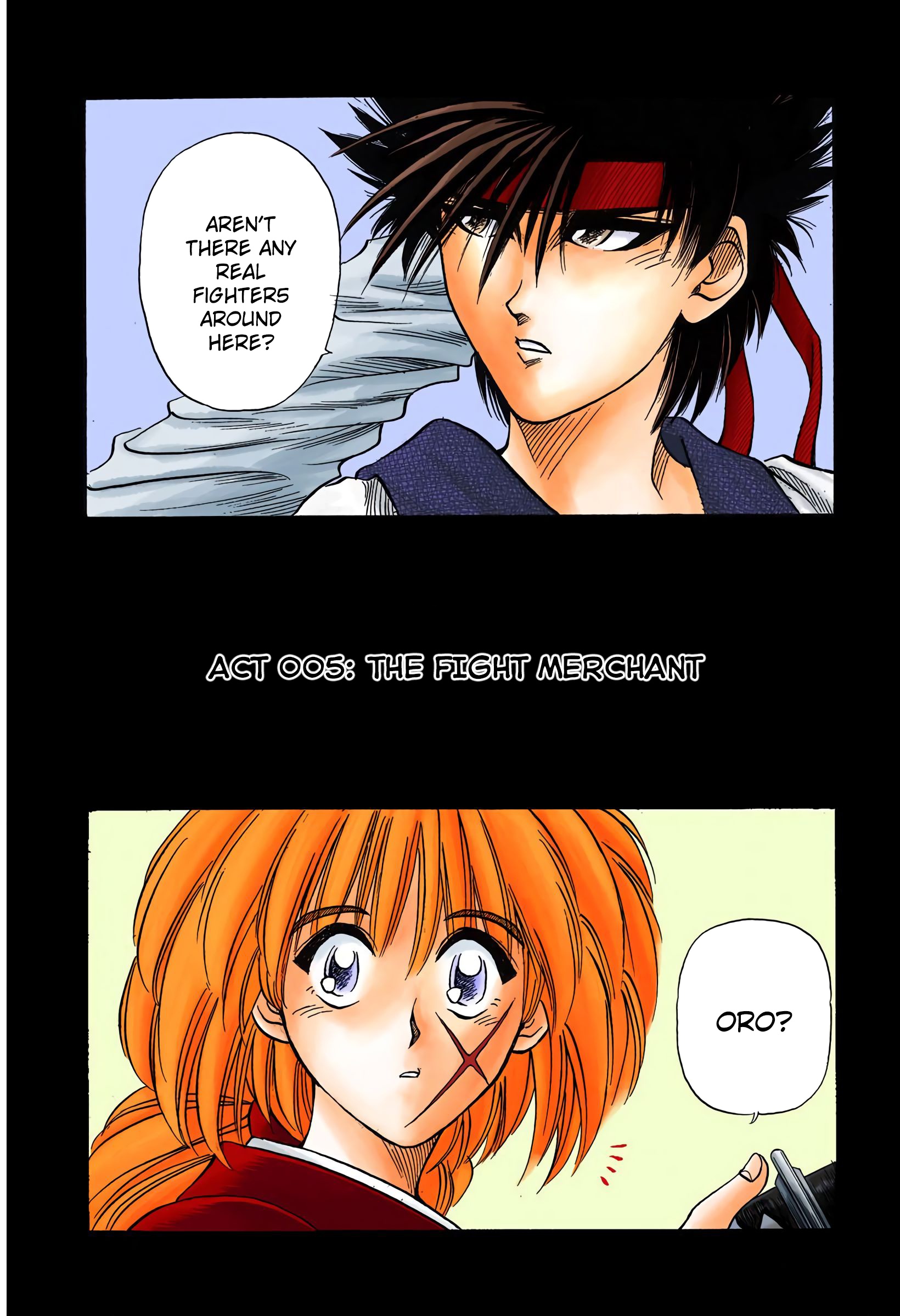 Rurouni Kenshin: Meiji Kenkaku Romantan - Digital Colored Comics - Vol.1 Chapter 5: The Fight Merchant