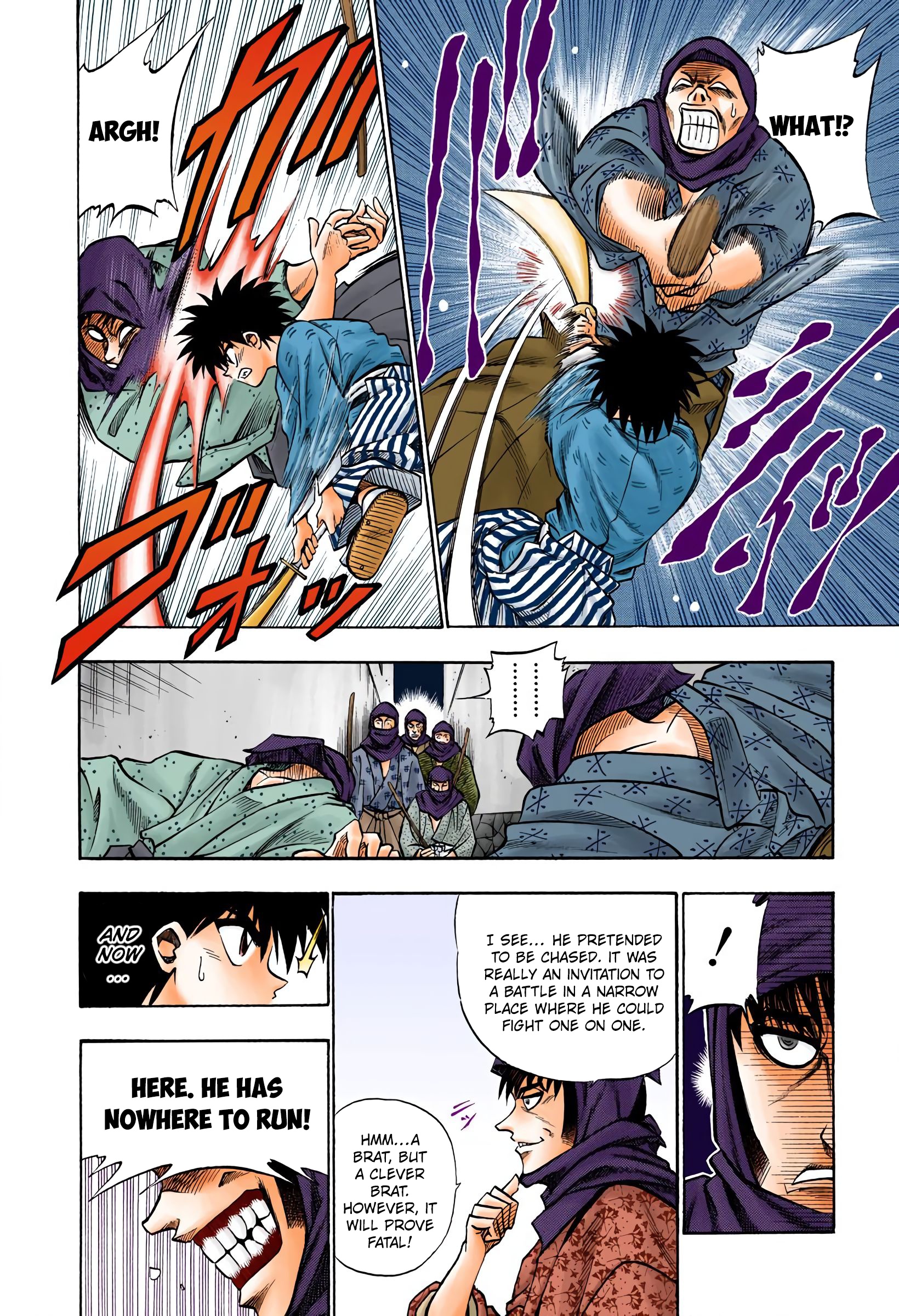 Rurouni Kenshin: Meiji Kenkaku Romantan - Digital Colored Comics - Vol.5 Chapter 33: Yahiko's Fight (The End)