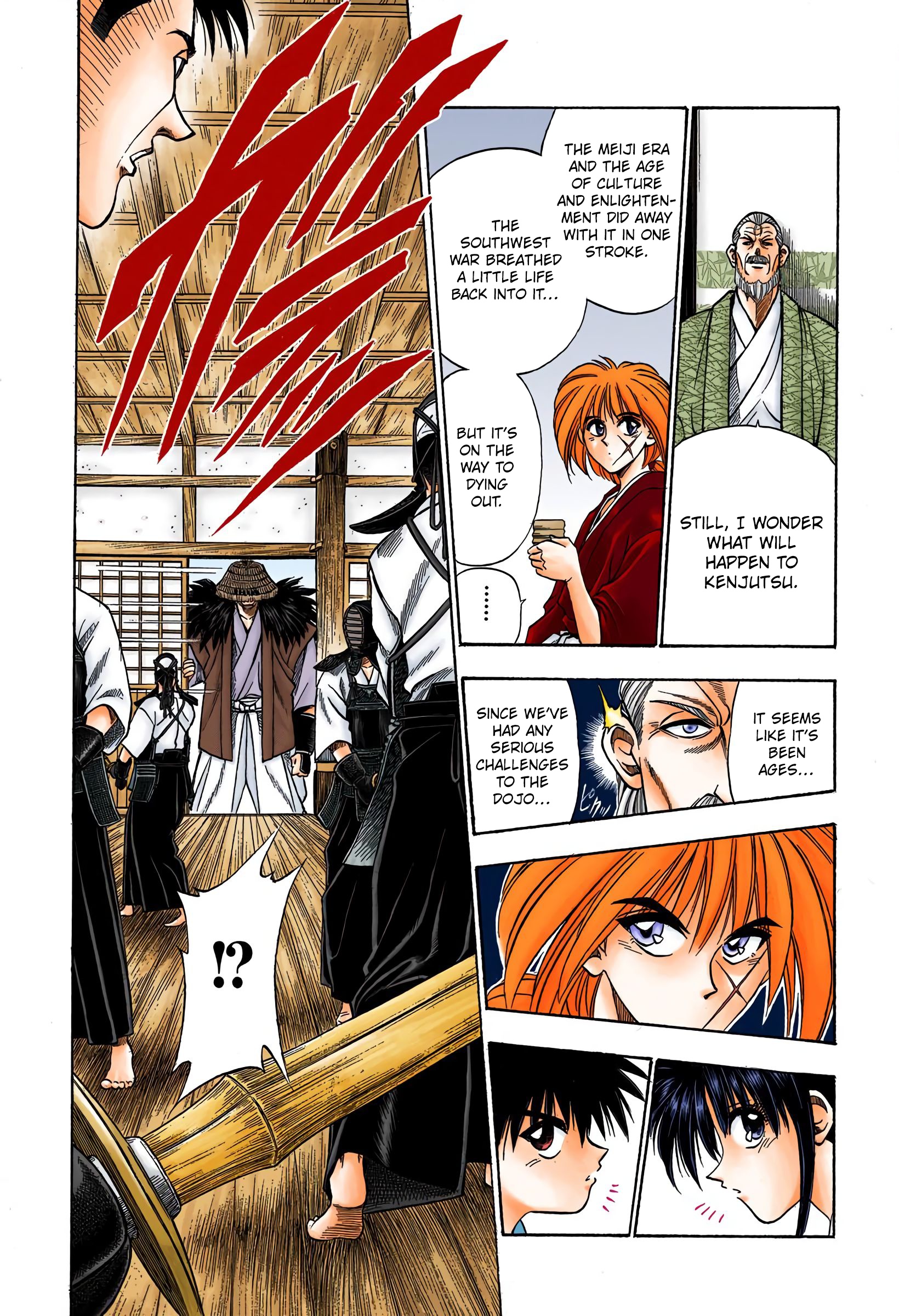 Rurouni Kenshin: Meiji Kenkaku Romantan - Digital Colored Comics - Vol.5 Chapter 34: Patterns Of Meiji Swordsmanship