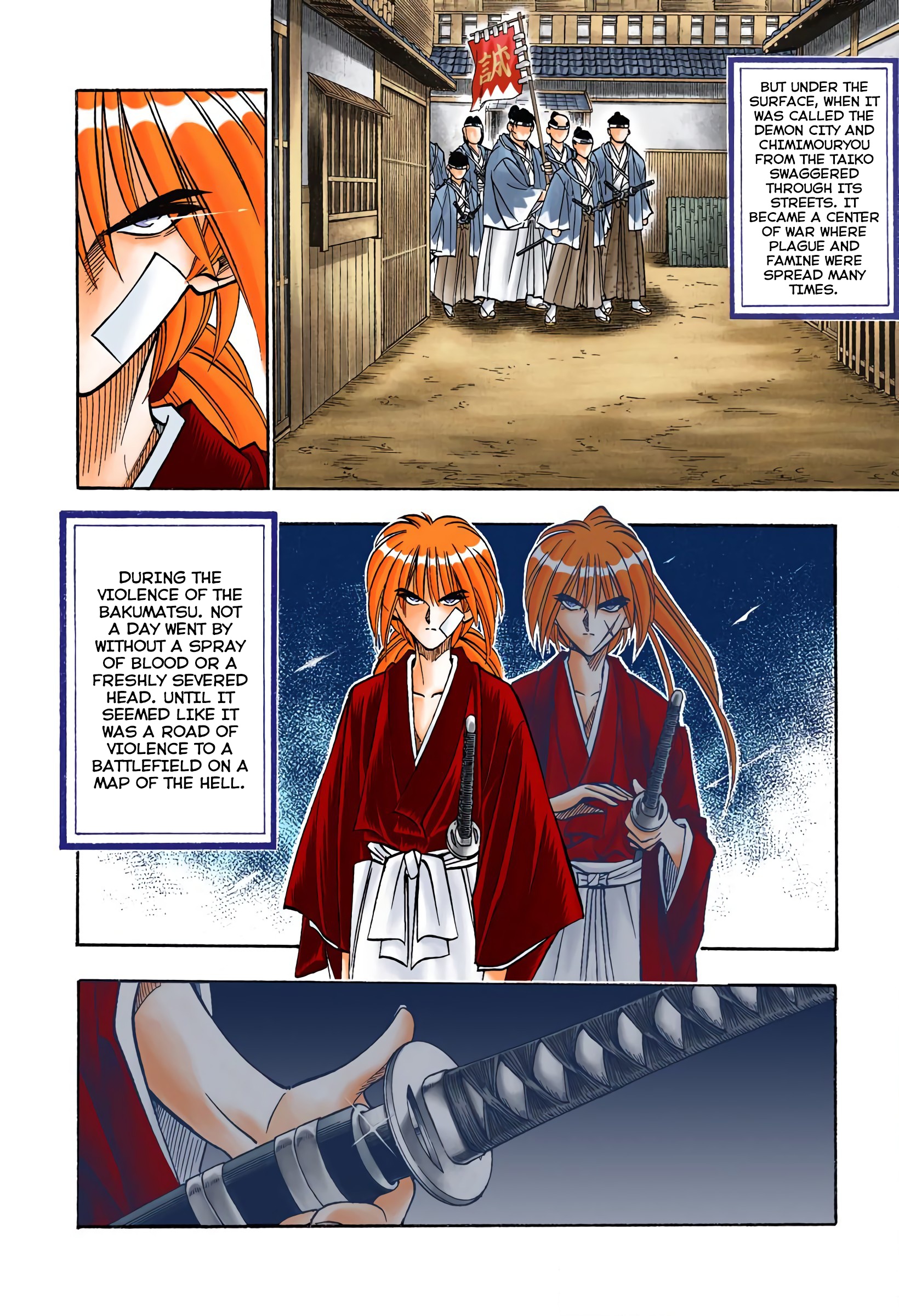 Rurouni Kenshin: Meiji Kenkaku Romantan - Digital Colored Comics - Vol.9 Chapter 74: Arrival In Kyoto