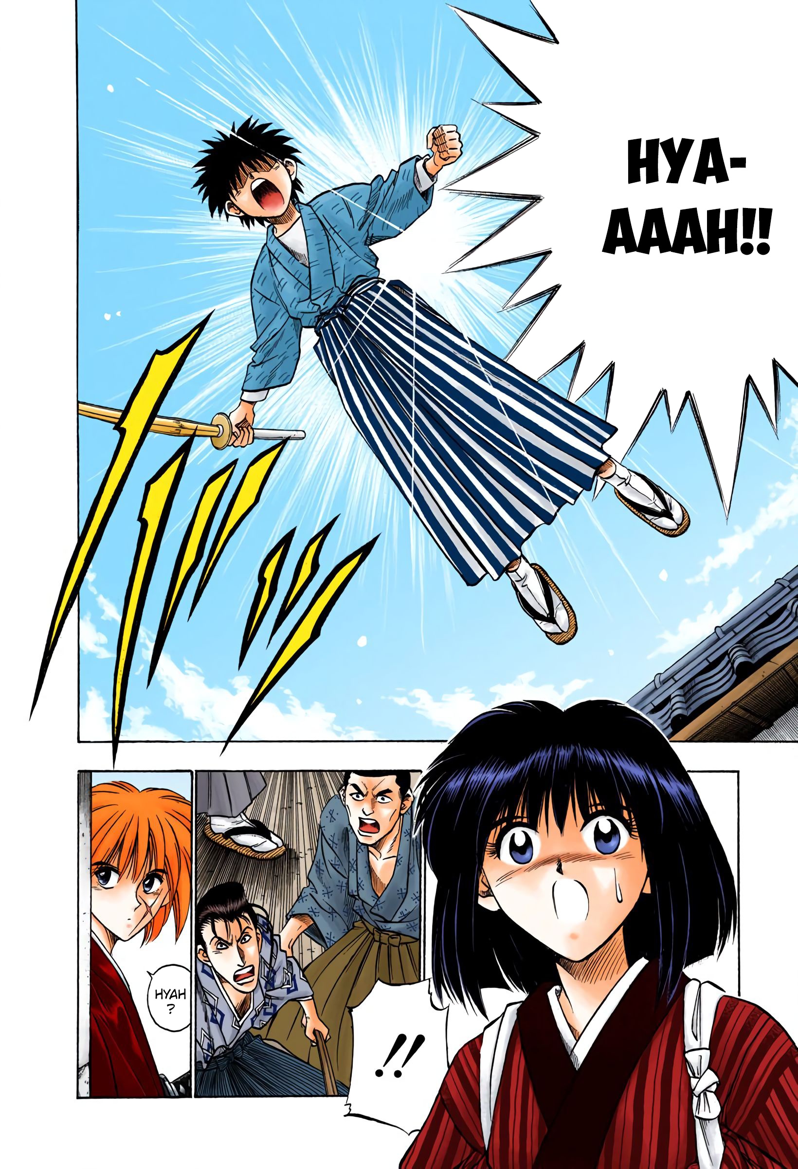 Rurouni Kenshin: Meiji Kenkaku Romantan - Digital Colored Comics - Vol.5 Chapter 32: Yahiko's Fight (The Middle Part)