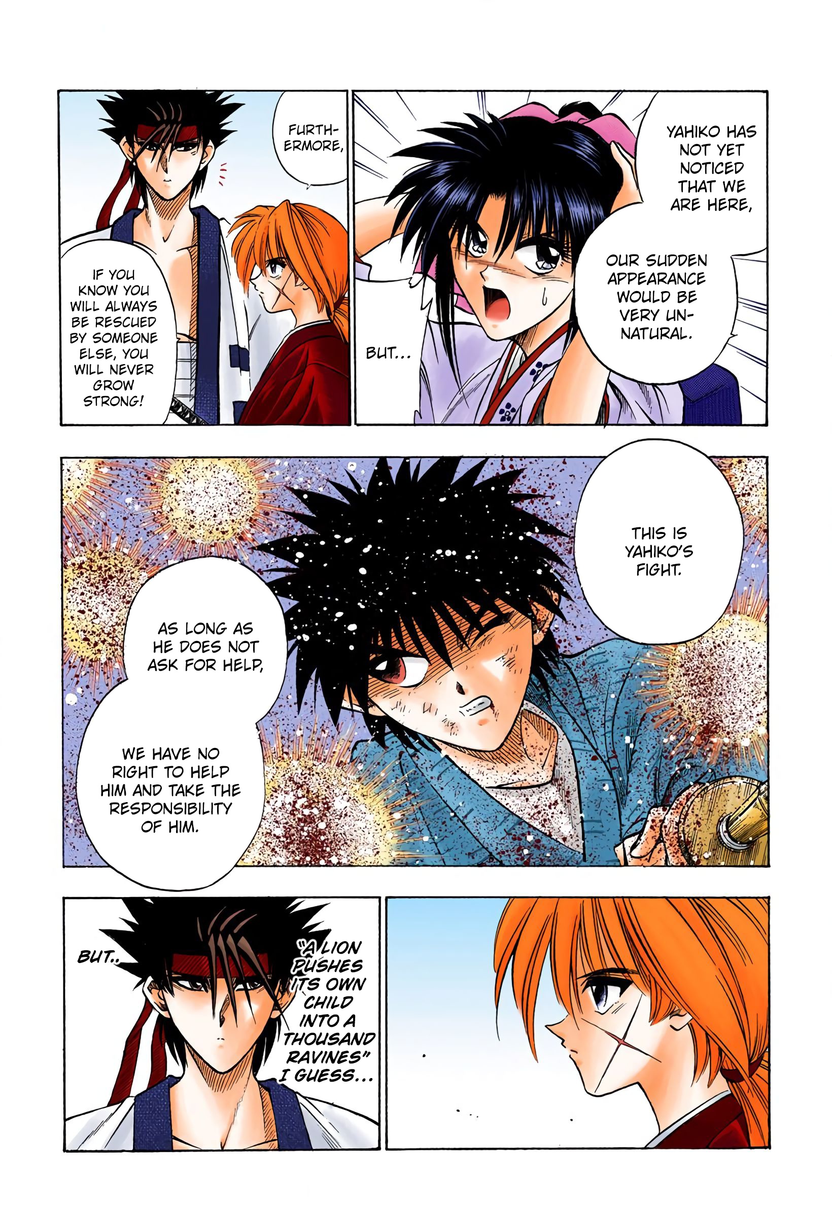 Rurouni Kenshin: Meiji Kenkaku Romantan - Digital Colored Comics - Vol.5 Chapter 32: Yahiko's Fight (The Middle Part)