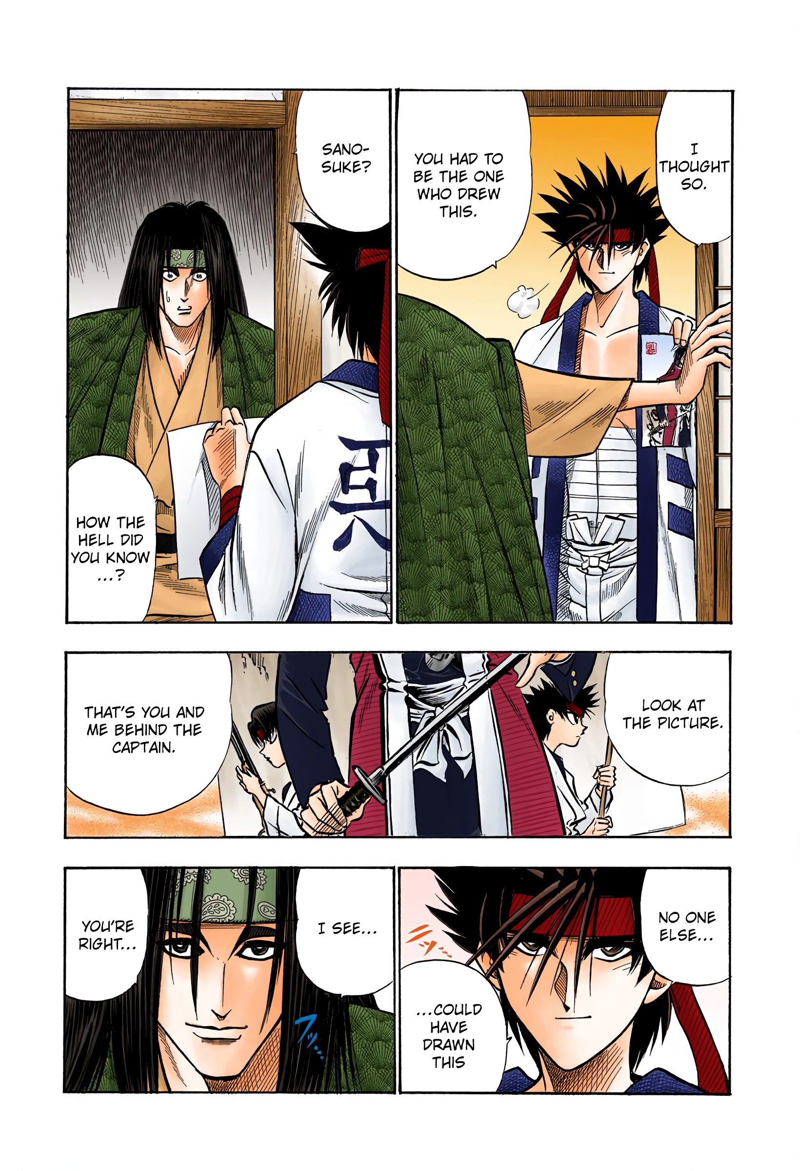 Rurouni Kenshin: Meiji Kenkaku Romantan - Digital Colored Comics - Vol.6 Chapter 45: Extra Story Sanosuke And Nishiki-E (The Beginning)