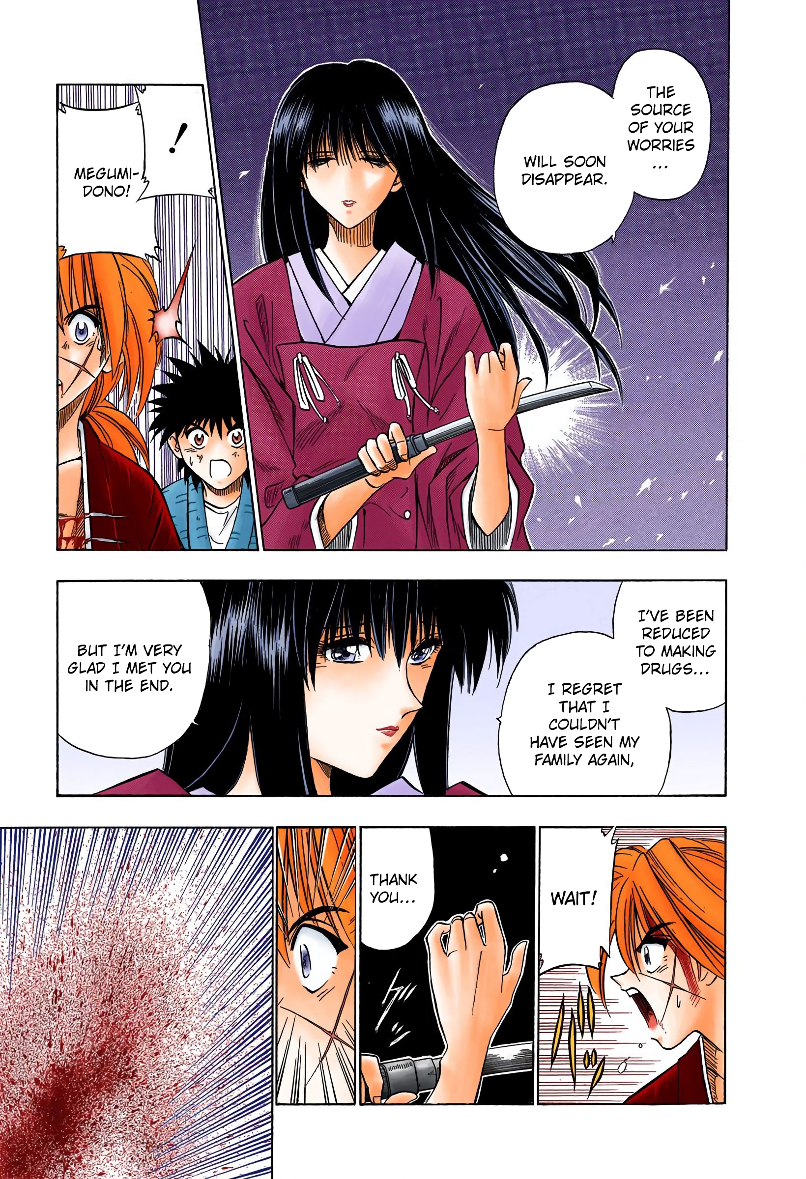 Rurouni Kenshin: Meiji Kenkaku Romantan - Digital Colored Comics - Vol.4 Chapter 29: Two Destinies - Megumi