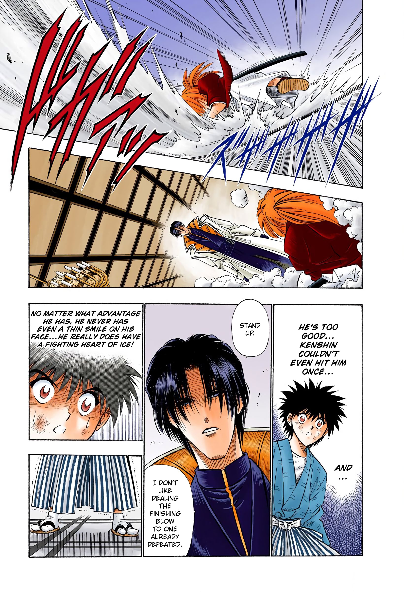 Rurouni Kenshin: Meiji Kenkaku Romantan - Digital Colored Comics - Vol.4 Chapter 27: Fierce Fight