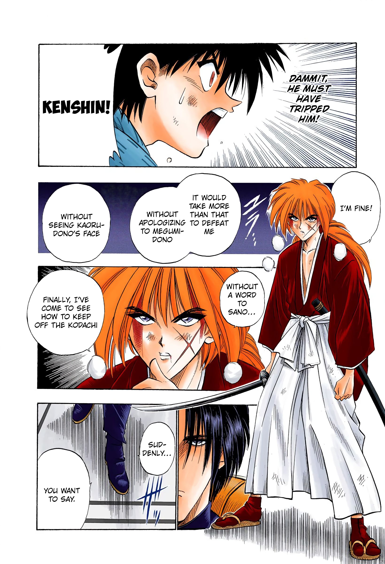 Rurouni Kenshin: Meiji Kenkaku Romantan - Digital Colored Comics - Vol.4 Chapter 27: Fierce Fight