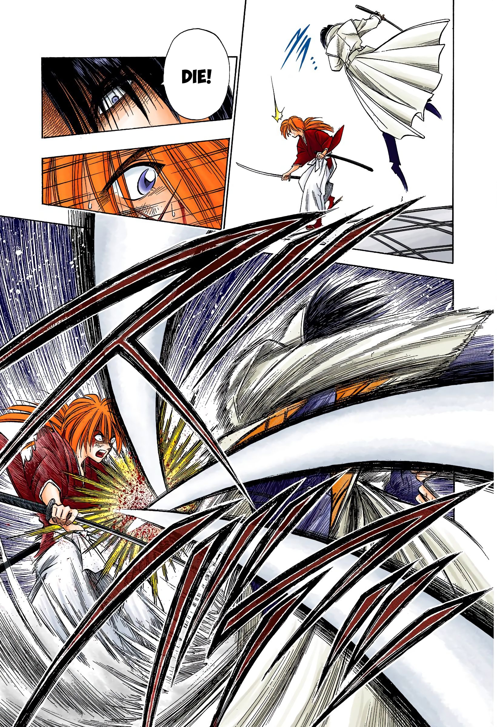 Rurouni Kenshin: Meiji Kenkaku Romantan - Digital Colored Comics - Vol.4 Chapter 27: Fierce Fight