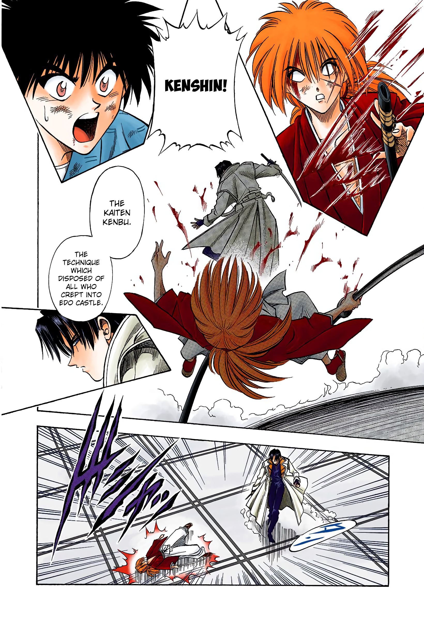 Rurouni Kenshin: Meiji Kenkaku Romantan - Digital Colored Comics - Vol.4 Chapter 27: Fierce Fight