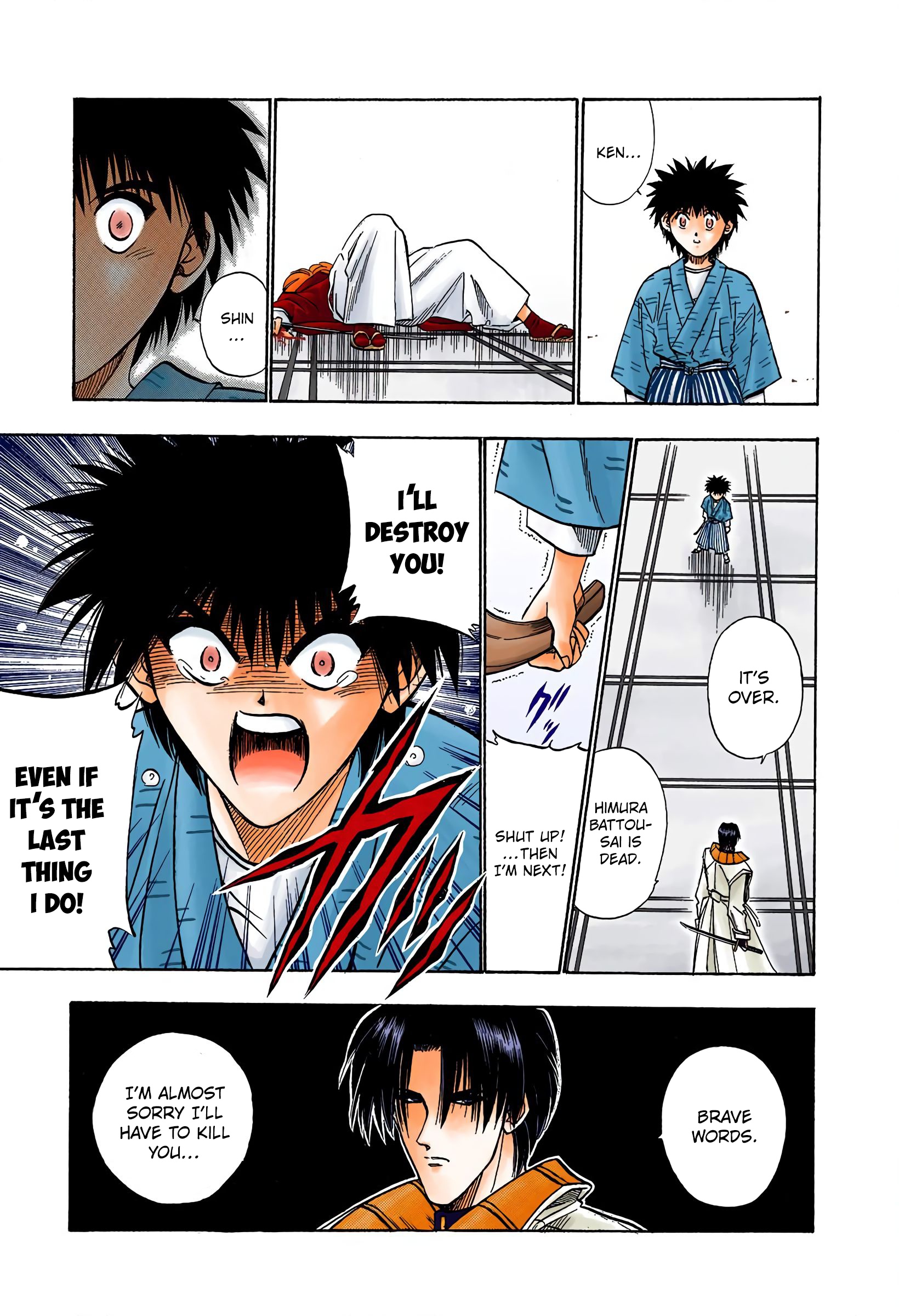 Rurouni Kenshin: Meiji Kenkaku Romantan - Digital Colored Comics - Vol.4 Chapter 27: Fierce Fight