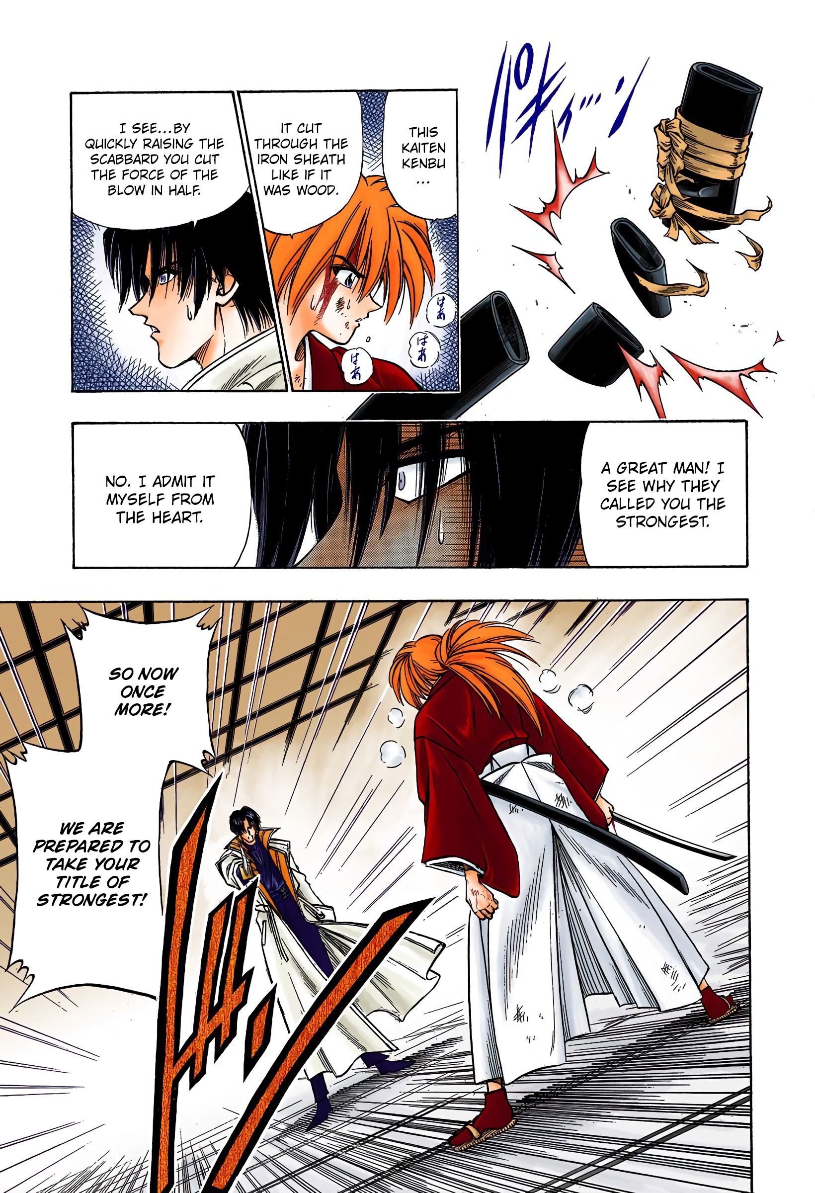 Rurouni Kenshin: Meiji Kenkaku Romantan - Digital Colored Comics - Vol.4 Chapter 27: Fierce Fight