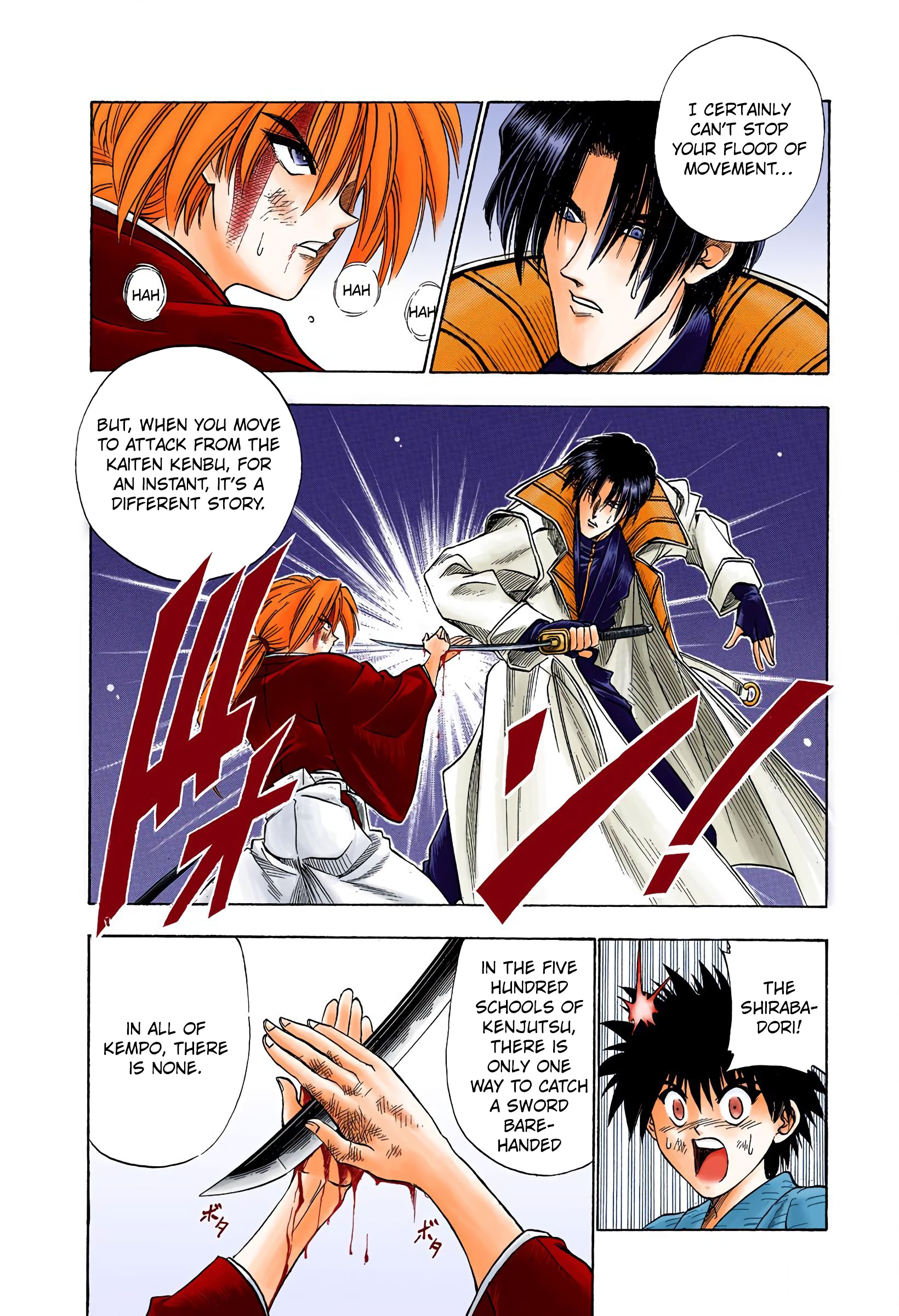 Rurouni Kenshin: Meiji Kenkaku Romantan - Digital Colored Comics - Vol.4 Chapter 27: Fierce Fight