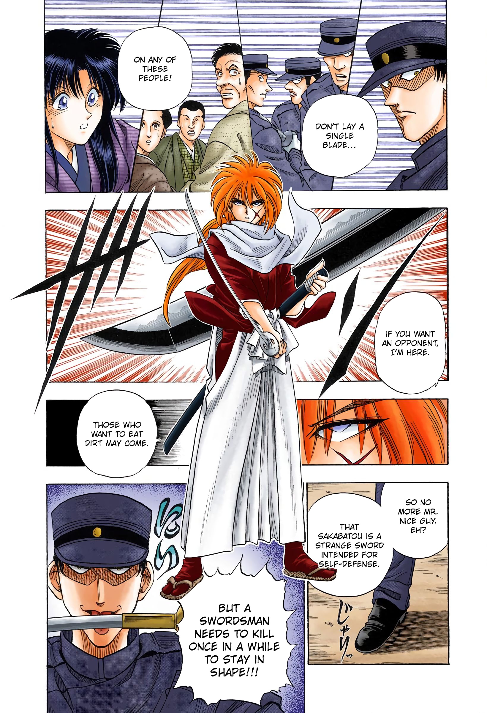 Rurouni Kenshin: Meiji Kenkaku Romantan - Digital Colored Comics - Vol.1 Chapter 2: Rurouni In The City