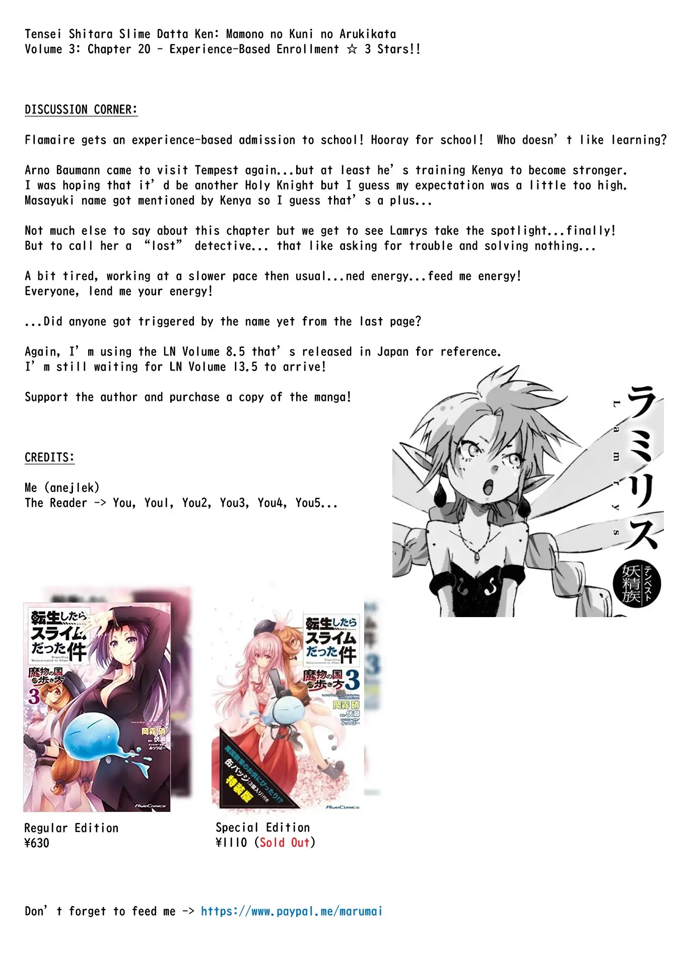 Tensei Shitara Slime Datta Ken: The Ways Of Strolling In The Demon Country - Chapter 20