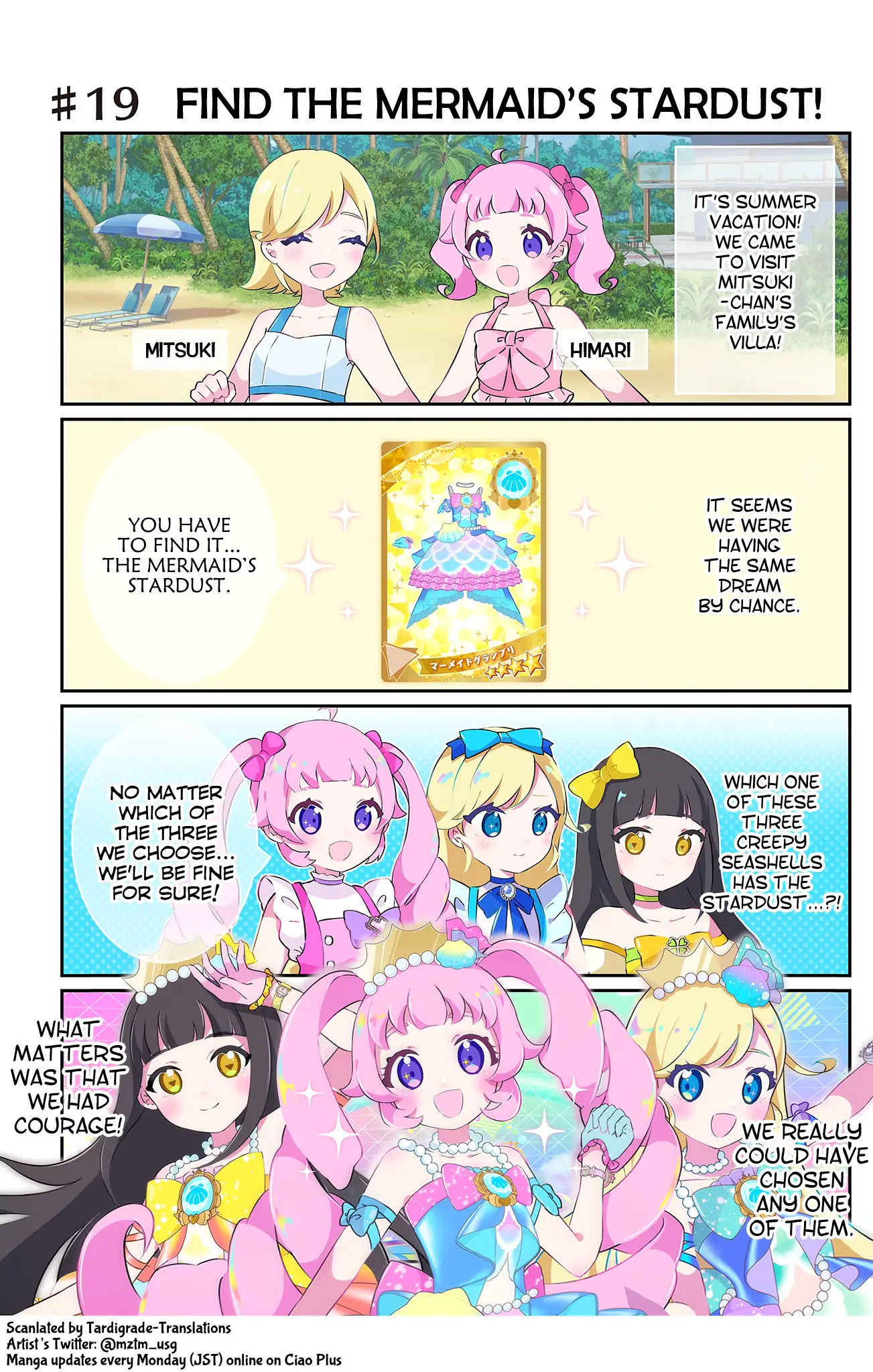 Himitsu No Aipri Full Color Osarai 4-Koma - Chapter 19: Find The Mermaid's Stardust!