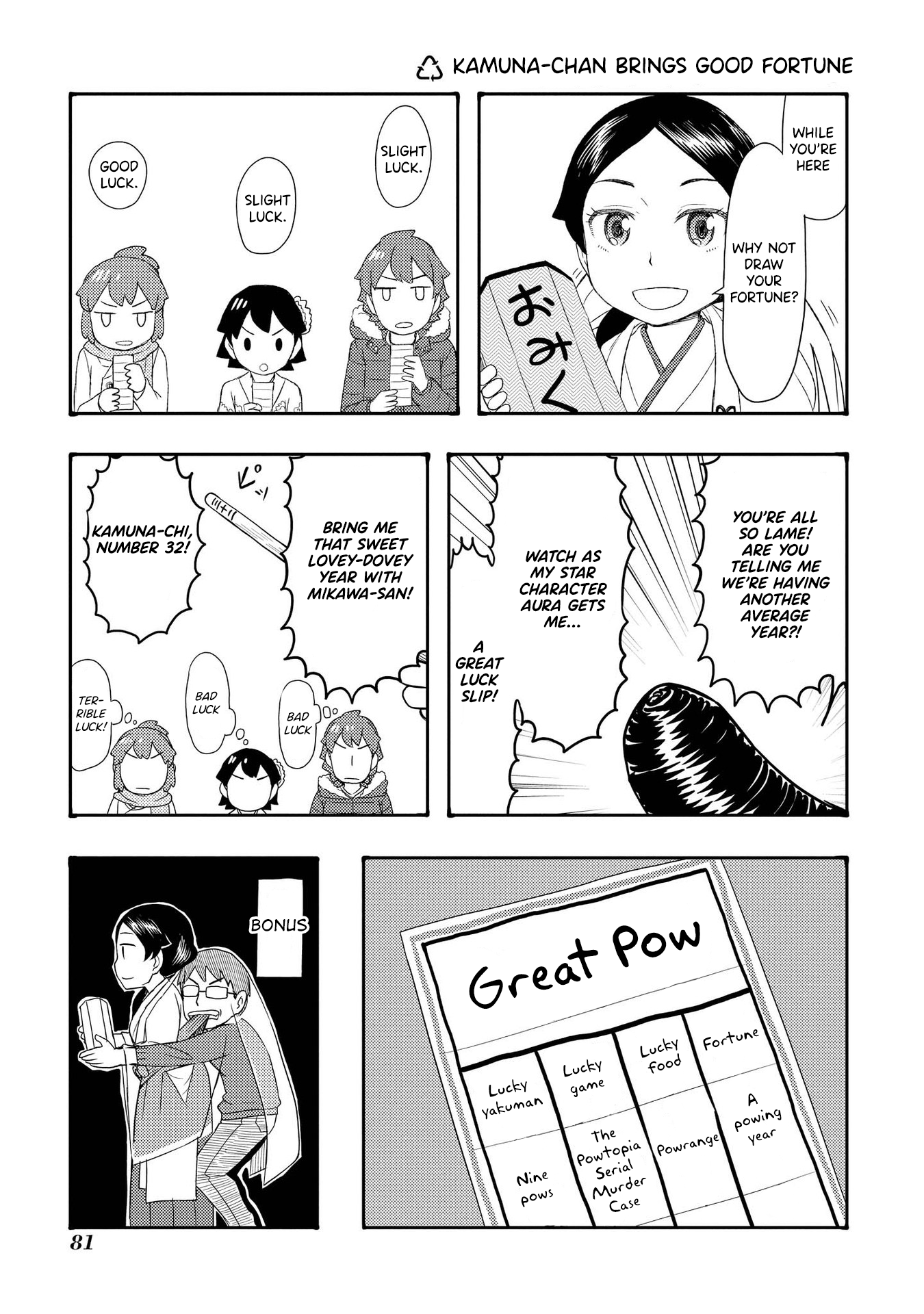 Amasawa-Kun And Kamuna-Chan - Chapter 54: Kamuna-Chan Brings Good Fortune