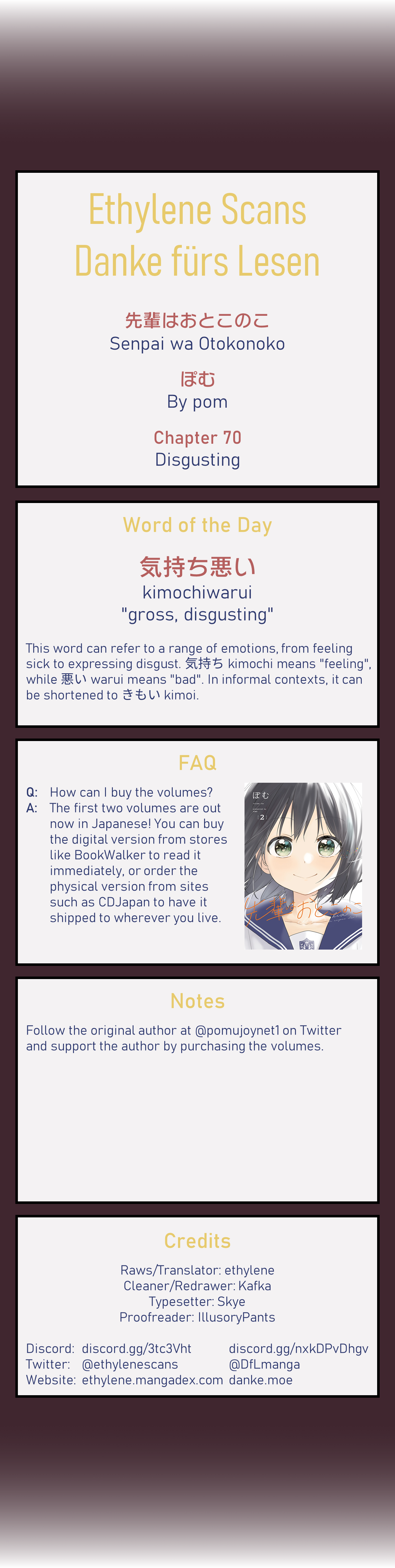 My Crossdressing Senpai - Chapter 70: Disgusting