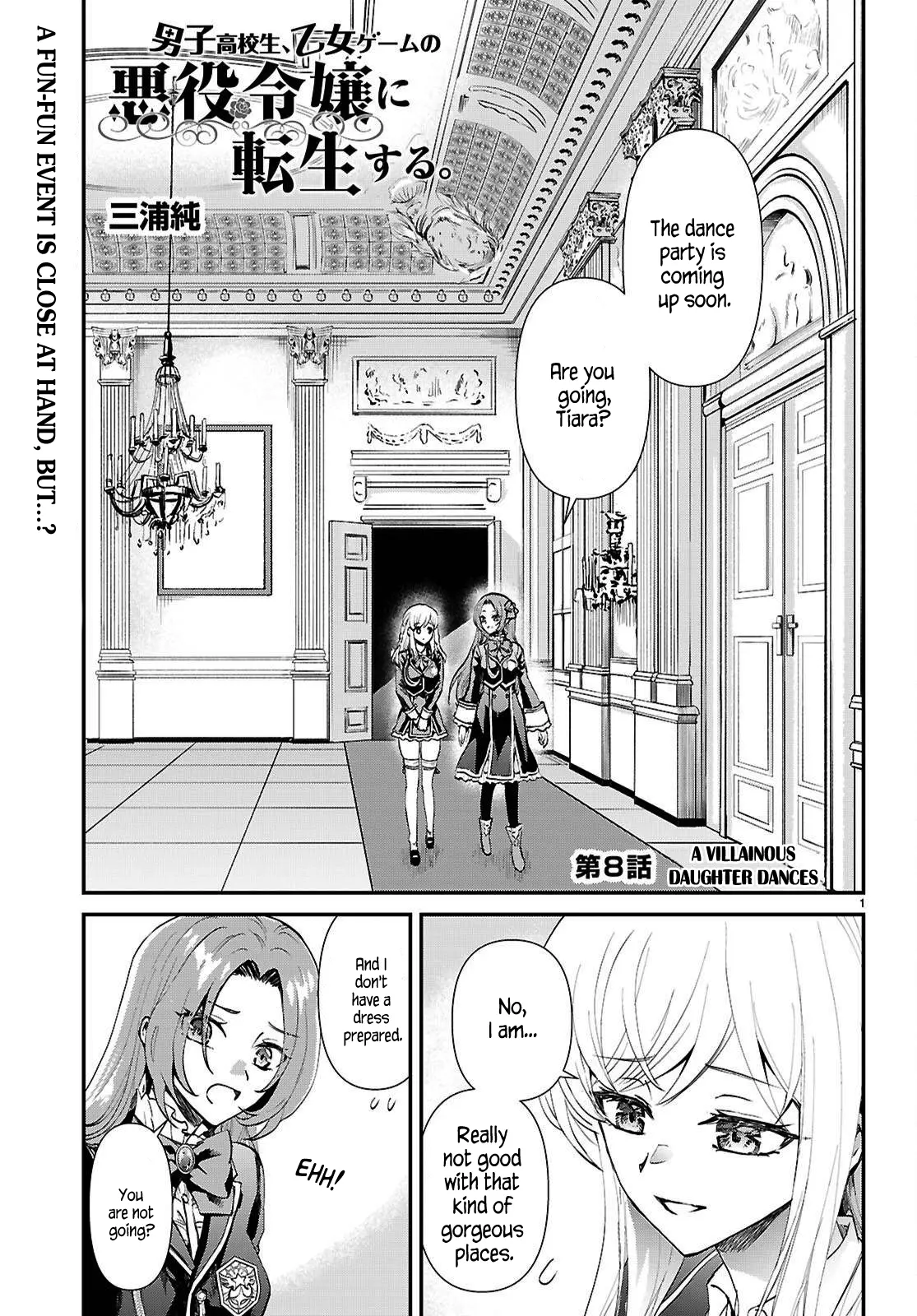 Danshi Koukousei, Otome Game No Akuyaku Reijou Ni Tensei Suru - Chapter 8: A Villainous Daughter Dances