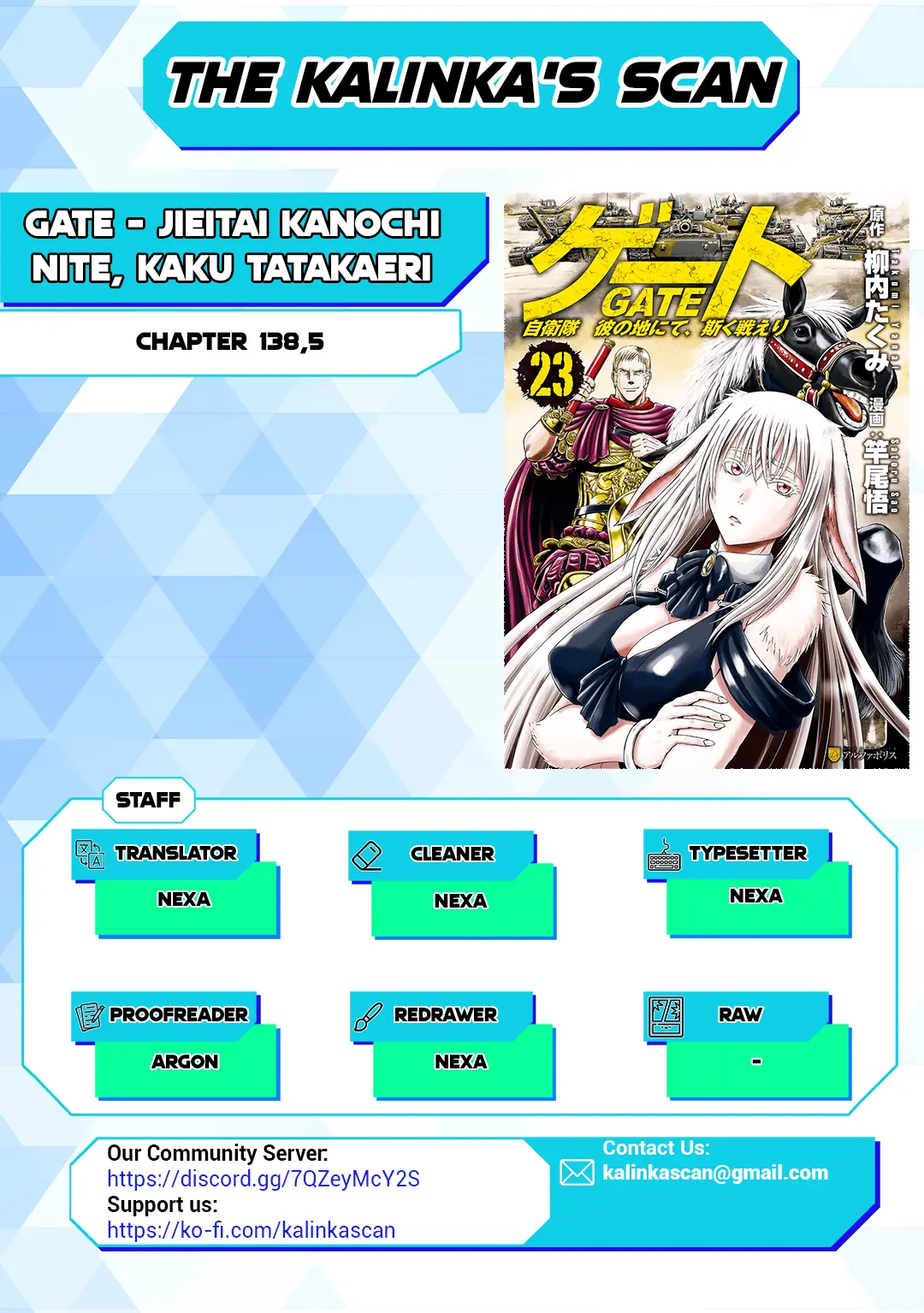 Gate - Jietai Kare No Chi Nite, Kaku Tatakeri - Chapter 138.5