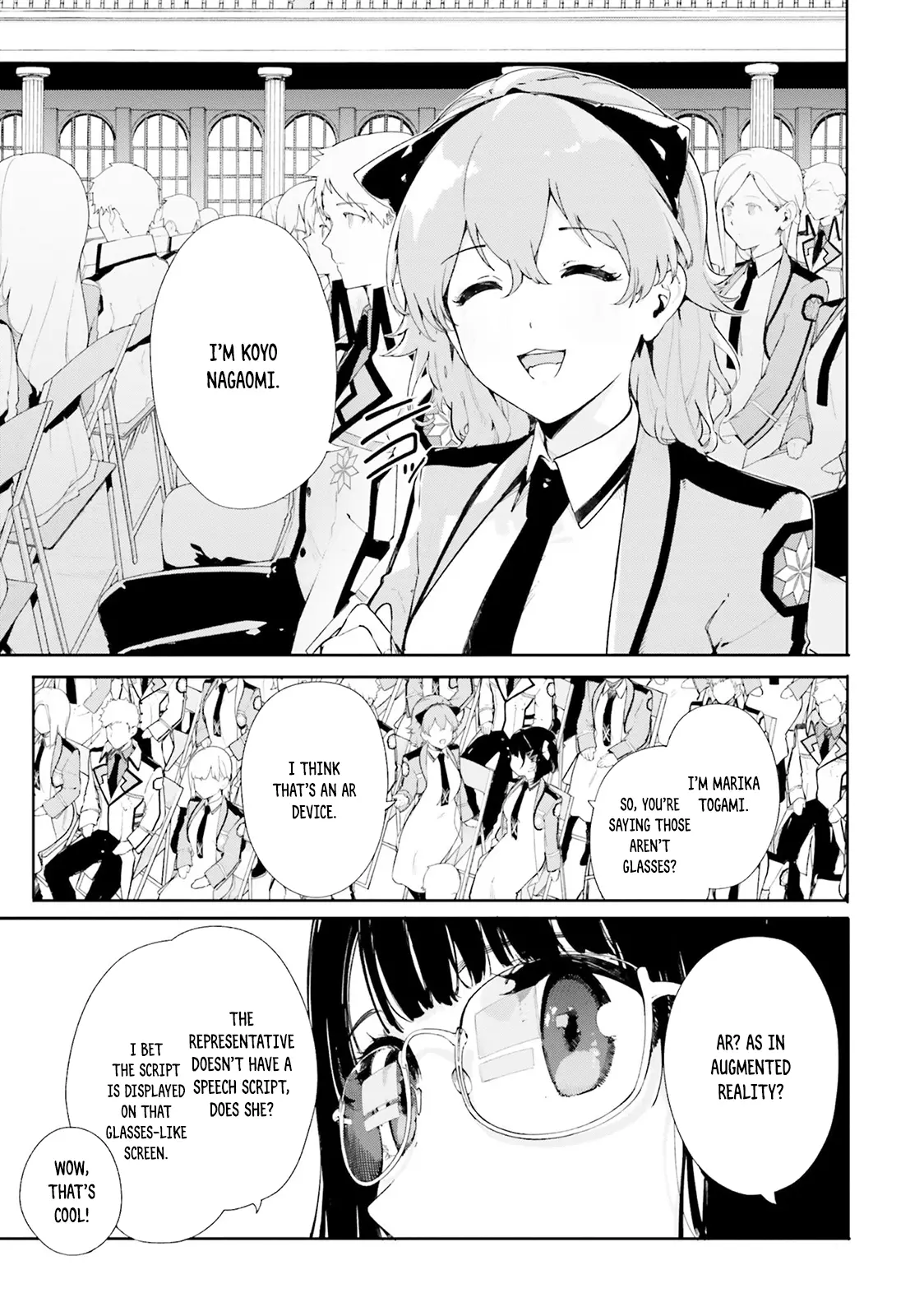 Shin Mahouka Koukou No Rettousei: Cygnus No Otome-Tachi - Vol.1 Chapter 2: Entrance Ceremony