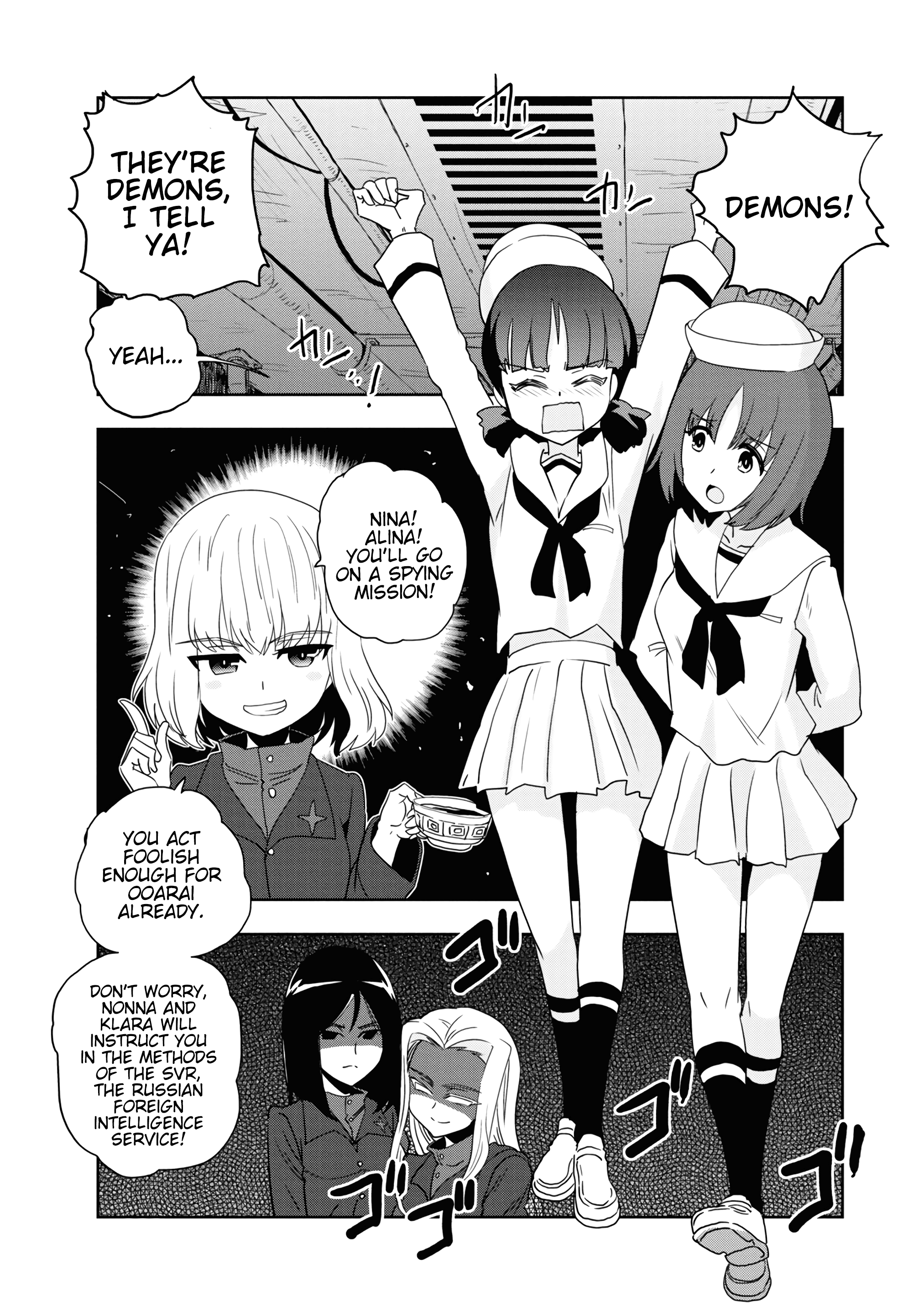 Girls & Panzer - Ribbon No Musha - Vol.14 Chapter 54: Infiltrating The Ooarai Girls' Academy Ship (Part 2)