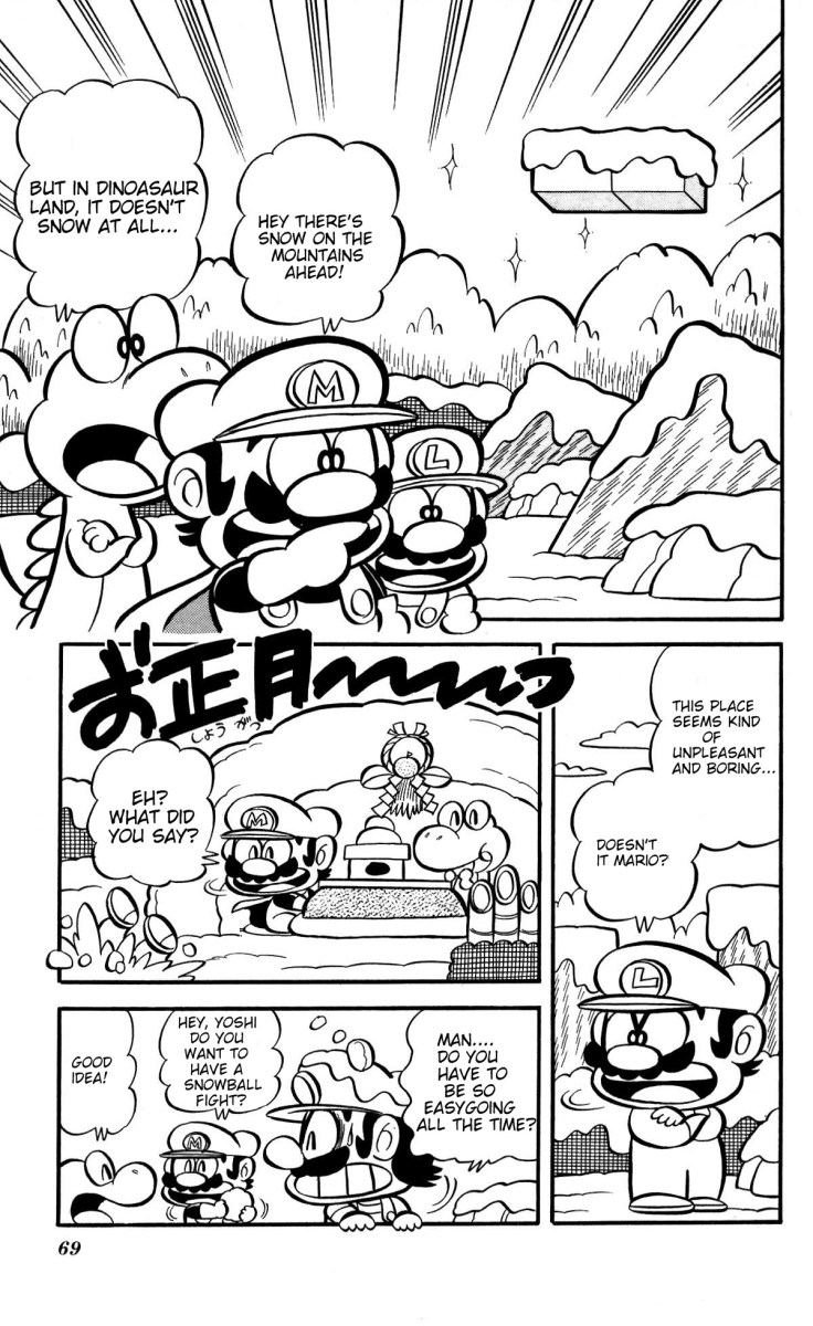 Super Mario-Kun - Vol.1 Chapter 6: Mario Vs. Lakitu!! The Biggest Snowball Fight Ever!?