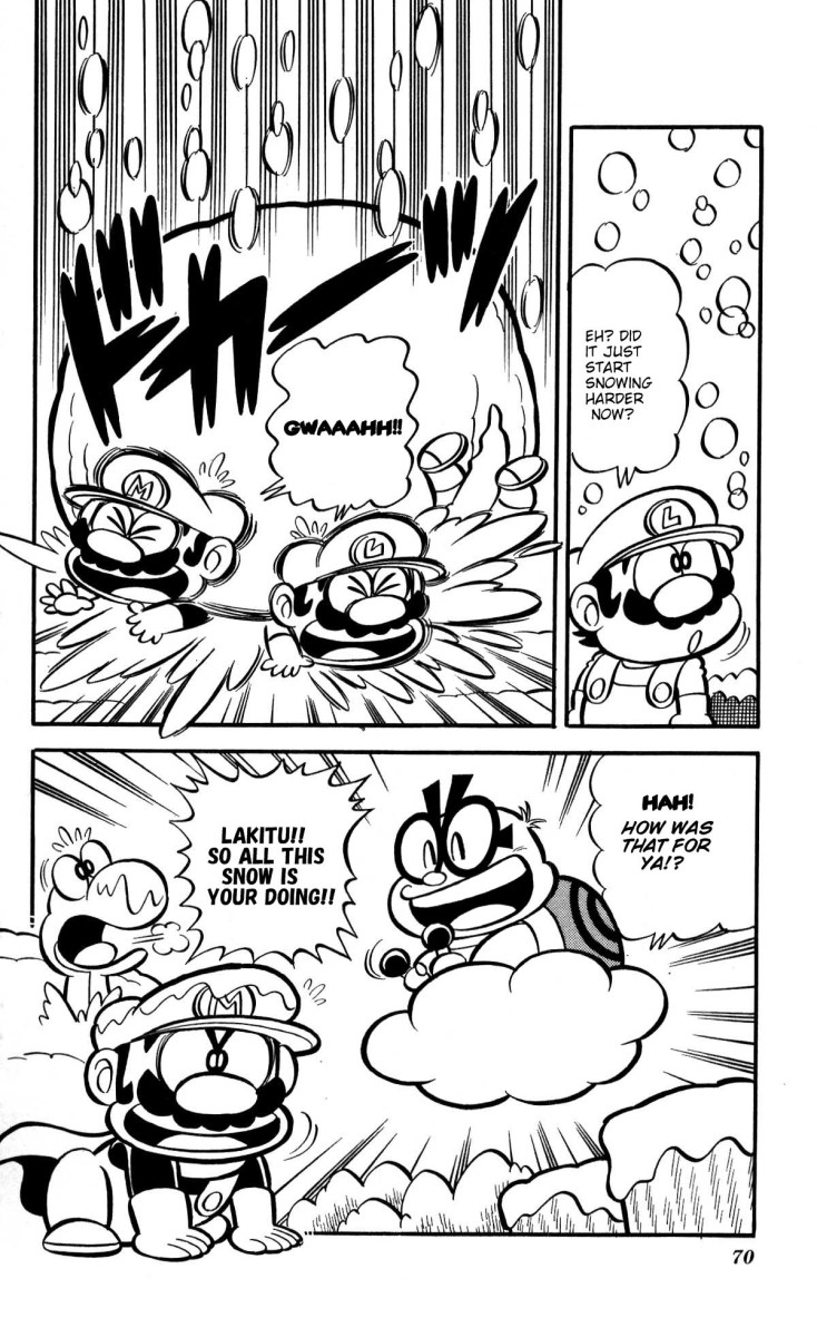 Super Mario-Kun - Vol.1 Chapter 6: Mario Vs. Lakitu!! The Biggest Snowball Fight Ever!?