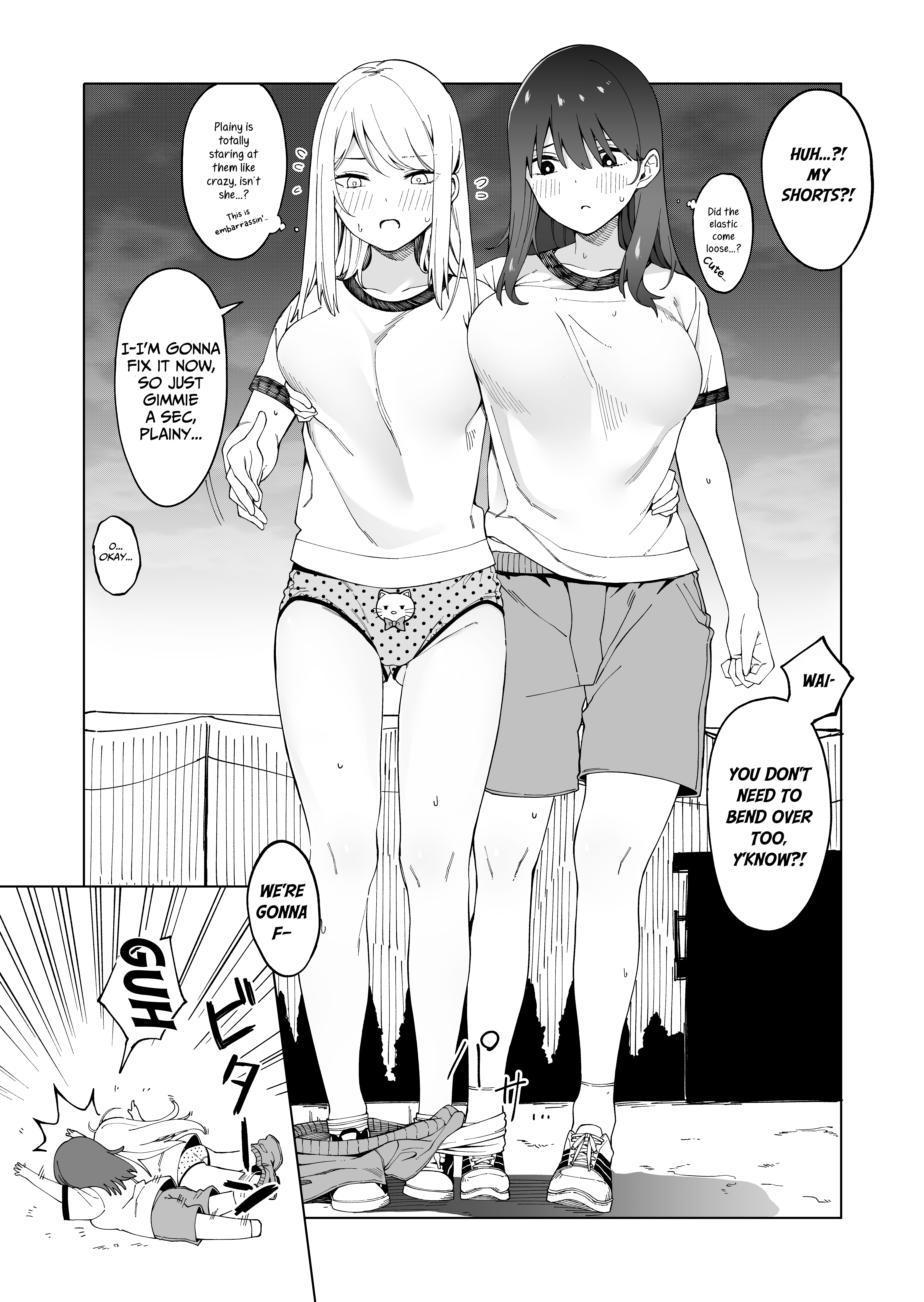 This Plain Girl's Skirt Will Shrink By 0.1Mm For Every Like - Chapter 8.2: Plainy And Gyaru Stay After School To Practice For A Three-Legged Race