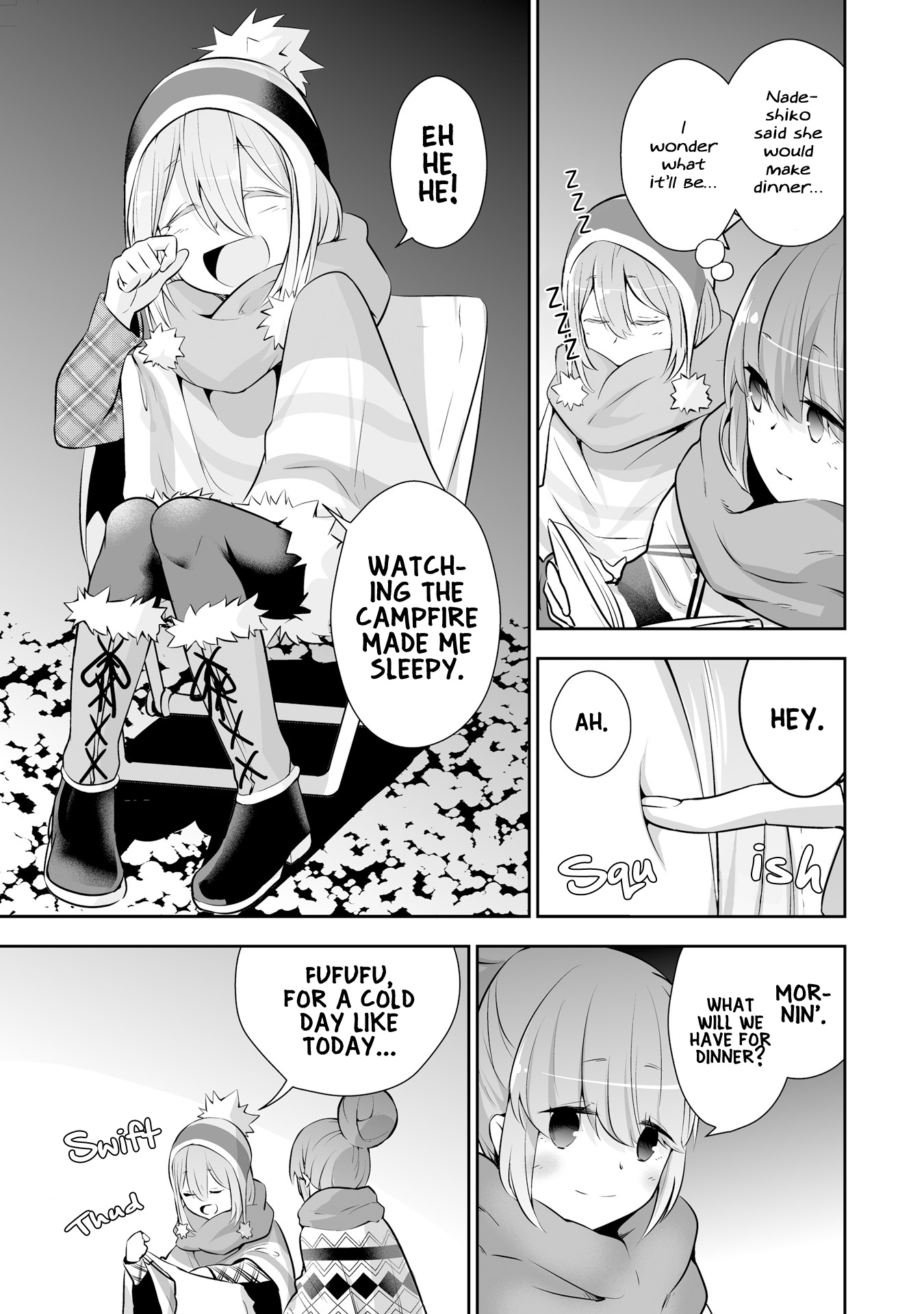 Yuru Camp △ Anthology Comic - Vol.1 Chapter 8: Cheese Fondue And Garlic Toast (Muramitsu)