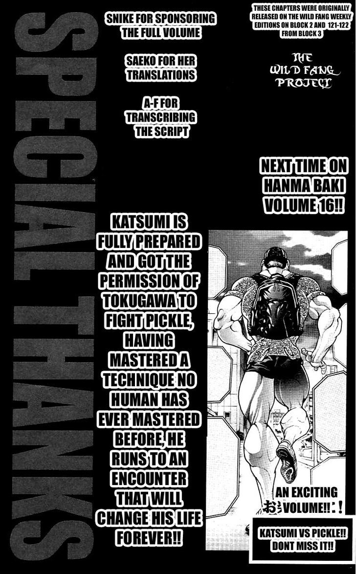 Hanma Baki - Vol.15 Chapter 122 : Getting Ready For The Battle Against Pickle