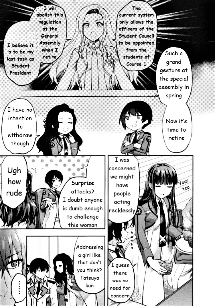 Mahouka Koukou No Rettousei - Kaichou Senkyo-Hen - Vol.1 Chapter 4: The Day Before The Election (I)