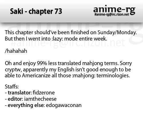 Saki - Chapter 73